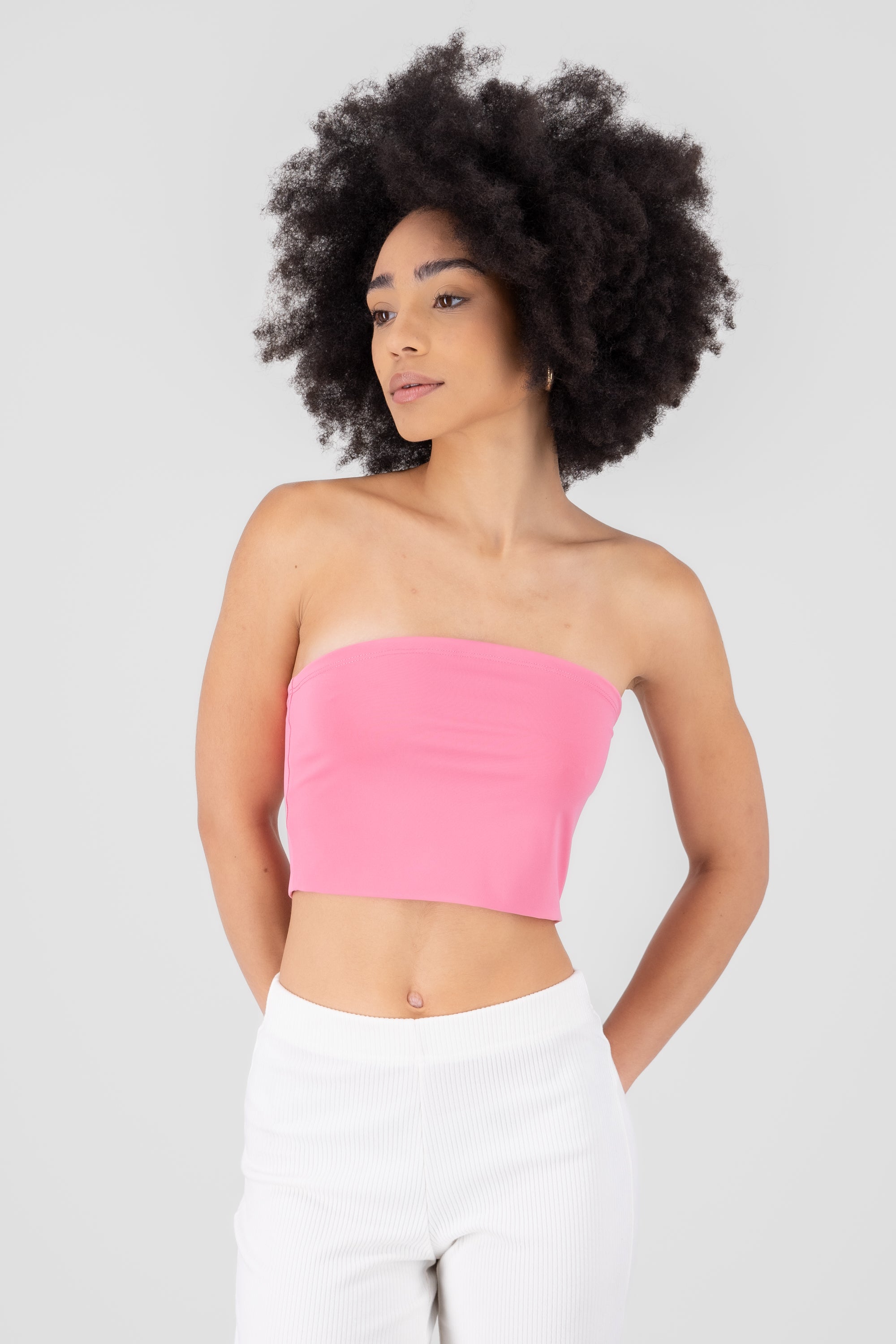 Top strapless drapeado ROSA
