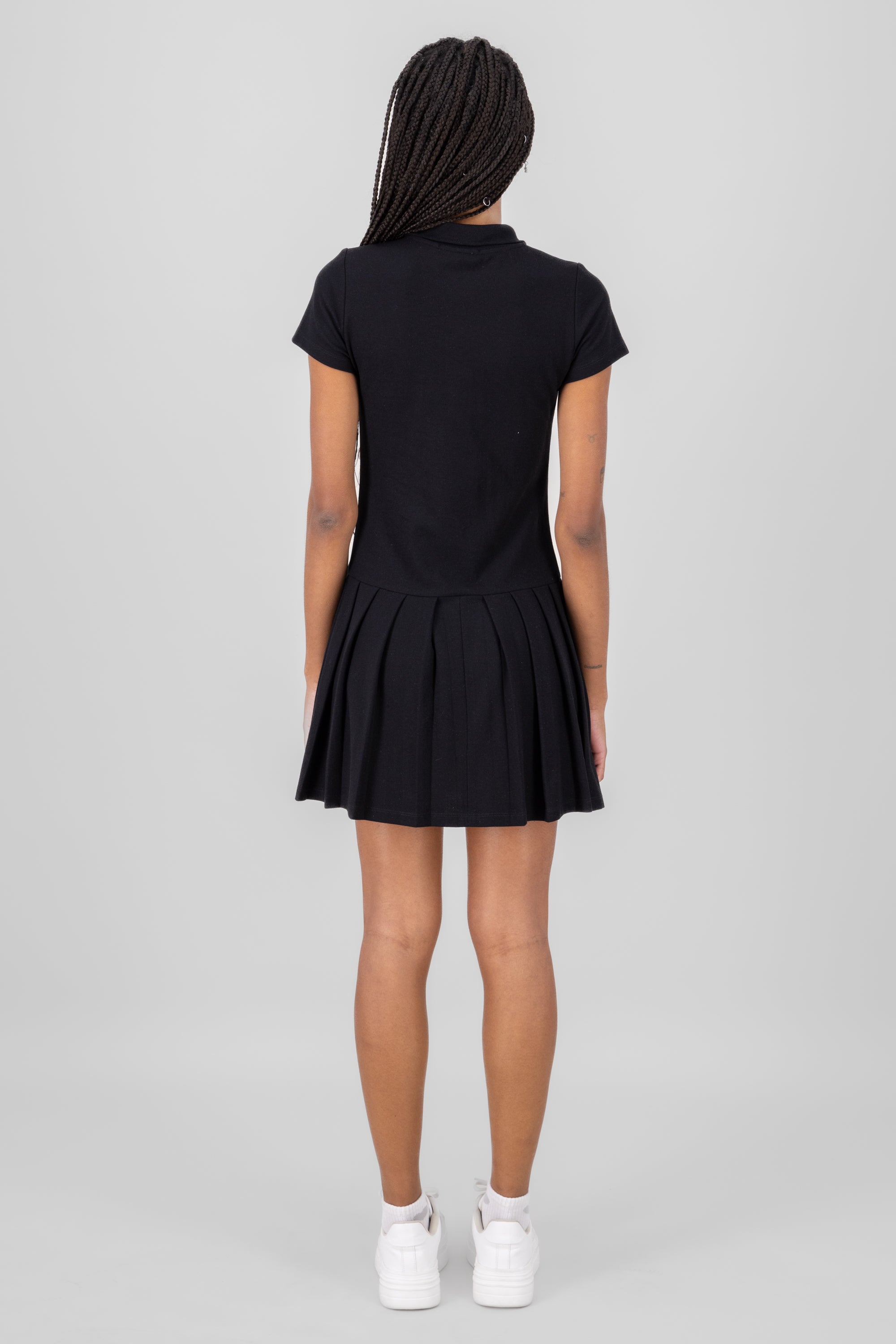 MINI POLO NECK DRESS BLACK