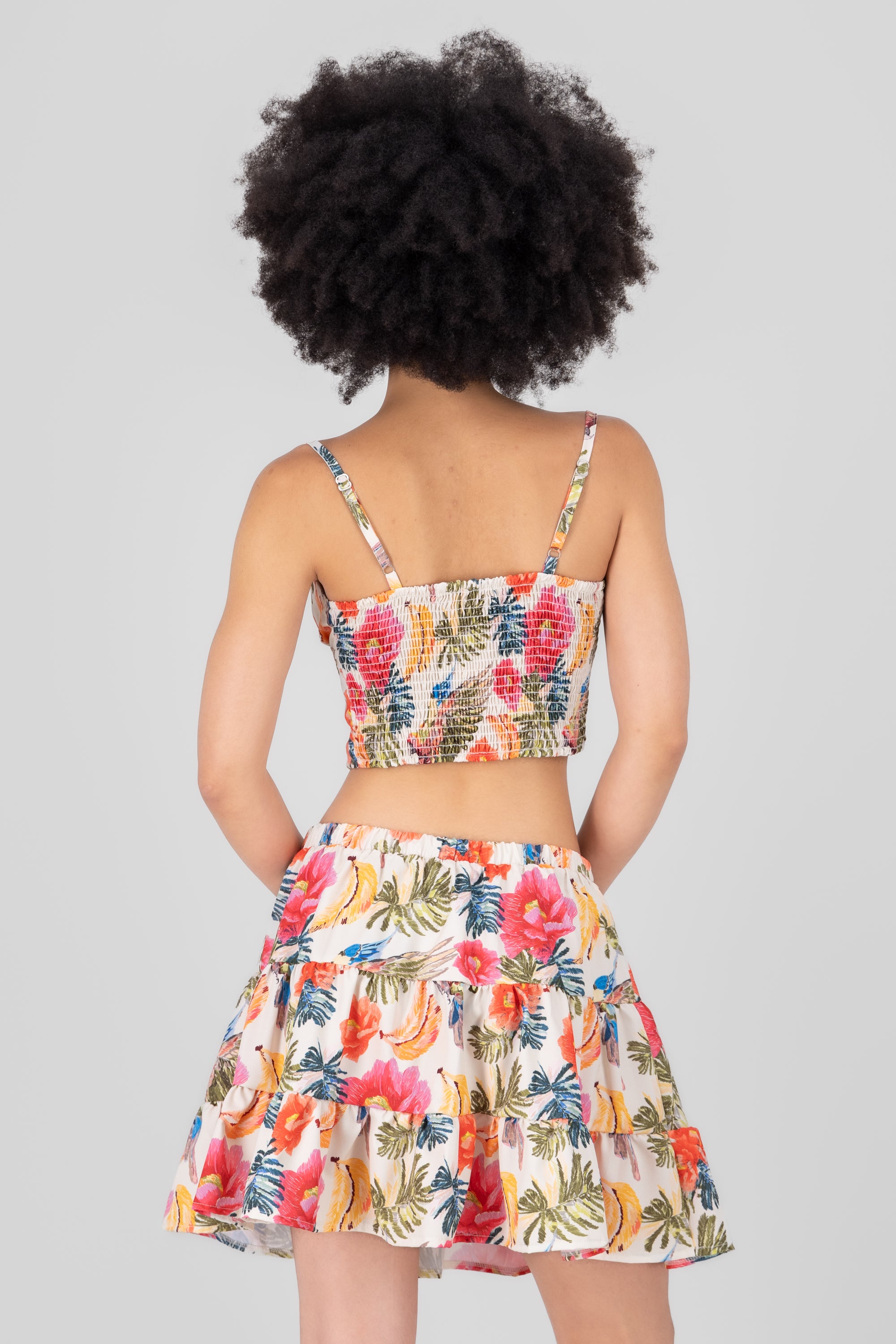 Printed corset blouse MULTICOLORED