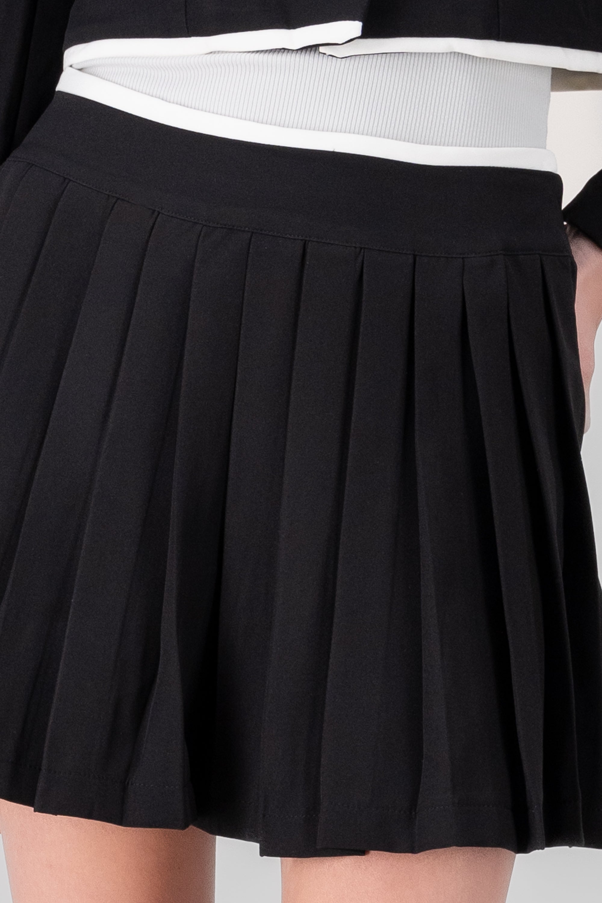 Mini skirt Detail Detail Contrast BLACK