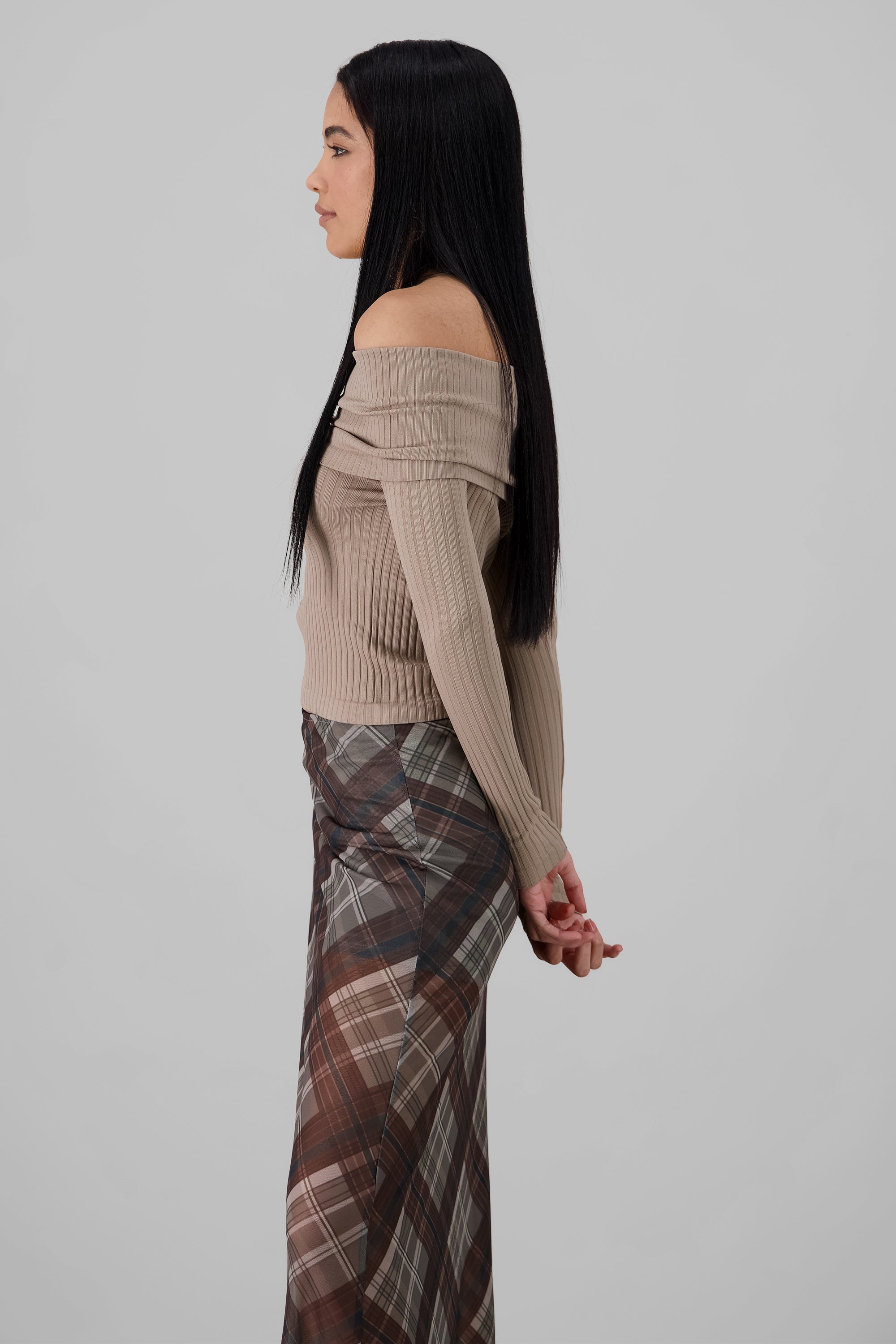 Top off shoulder seamless GREIGE