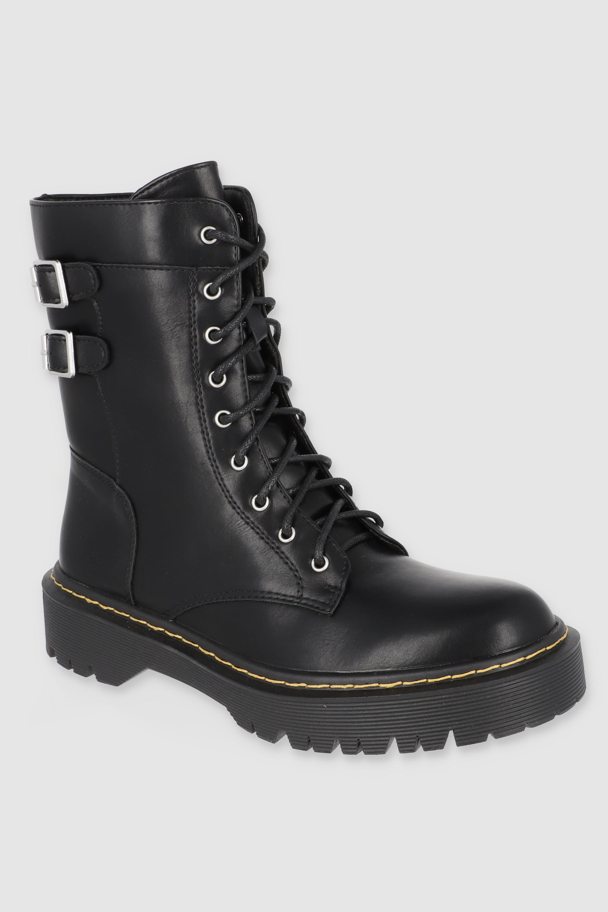 BOTA COMBAT HEBILLAS NEGRO