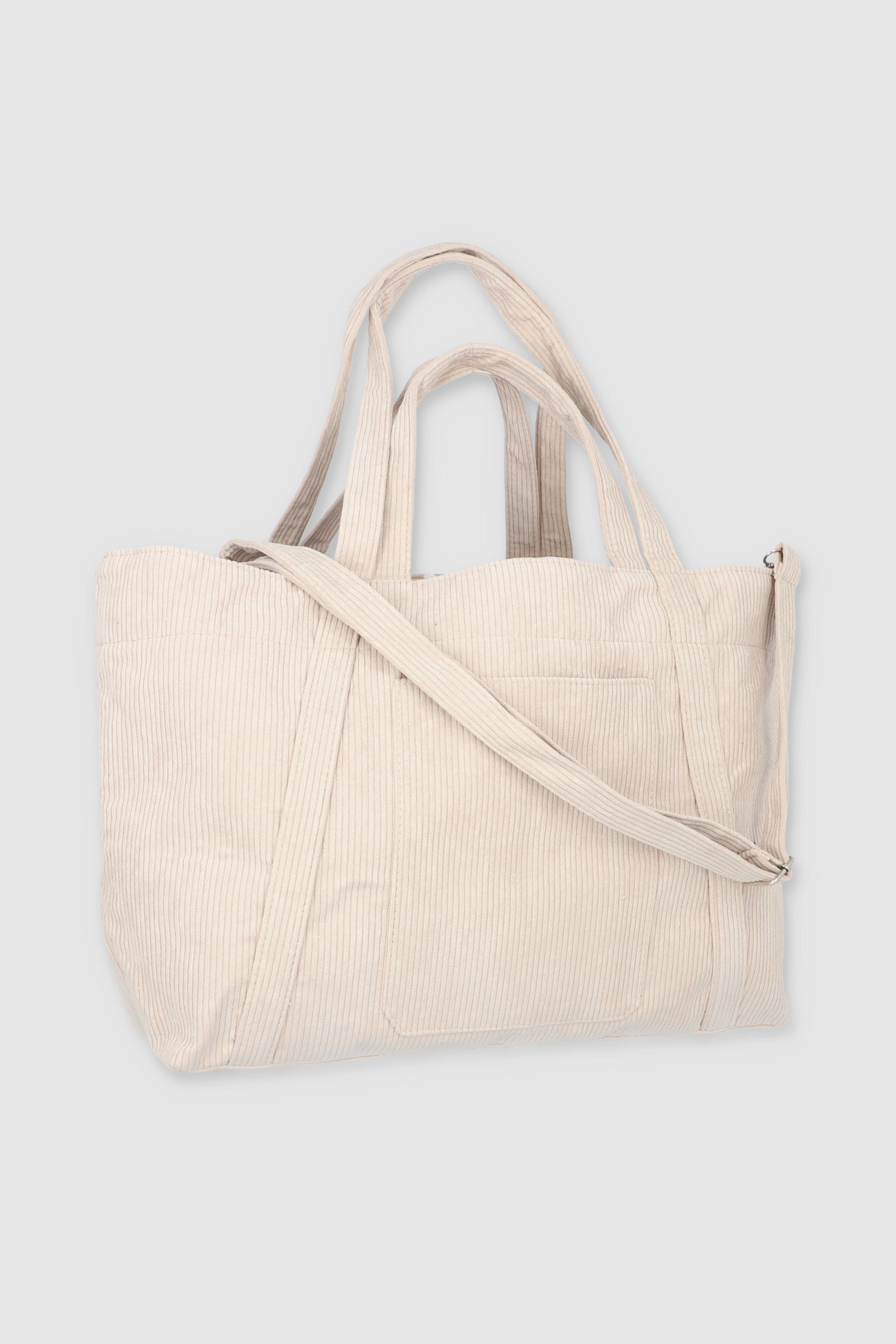 Bolsa tote grande pana BEIGE