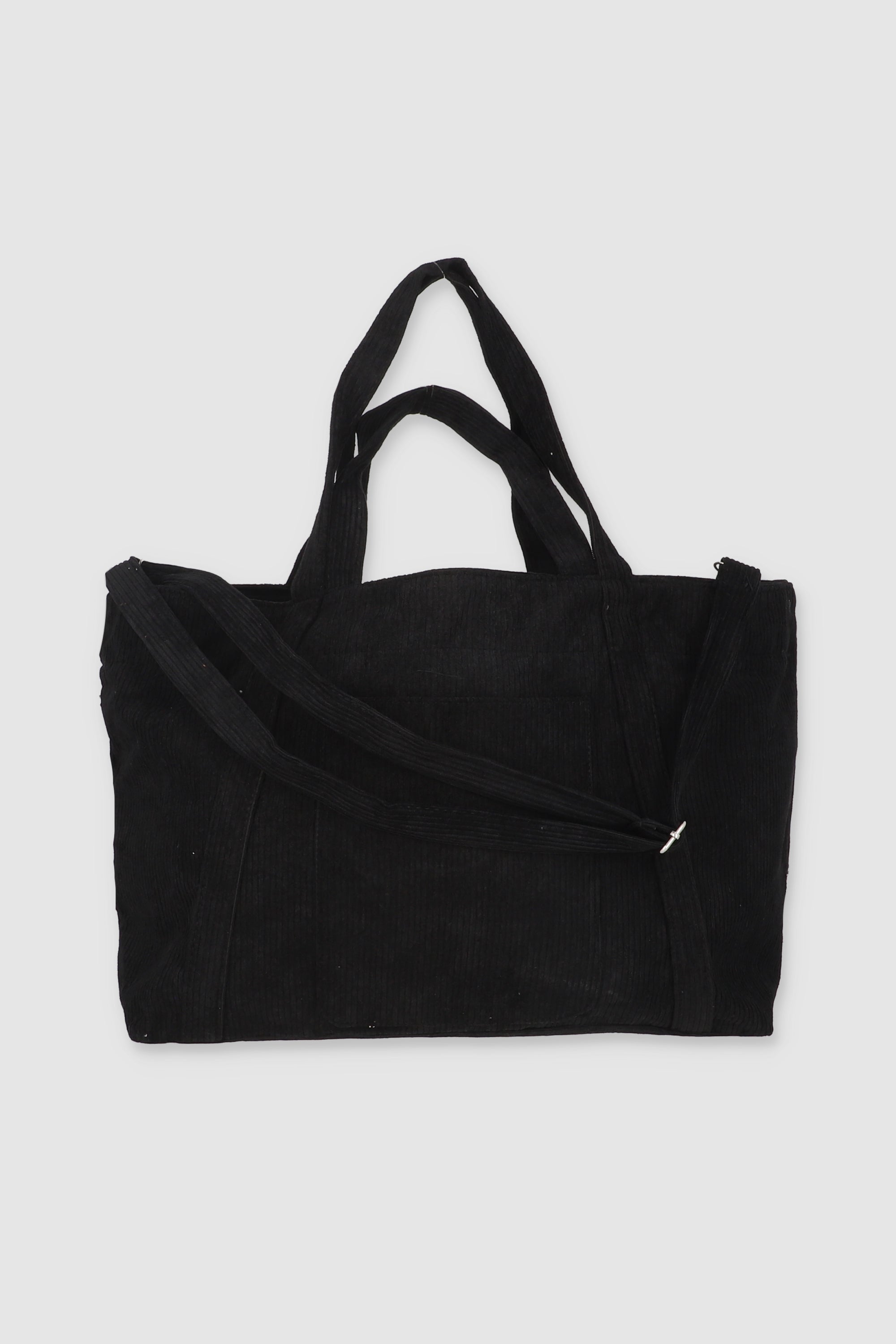 Bolsa tote grande pana NEGRO