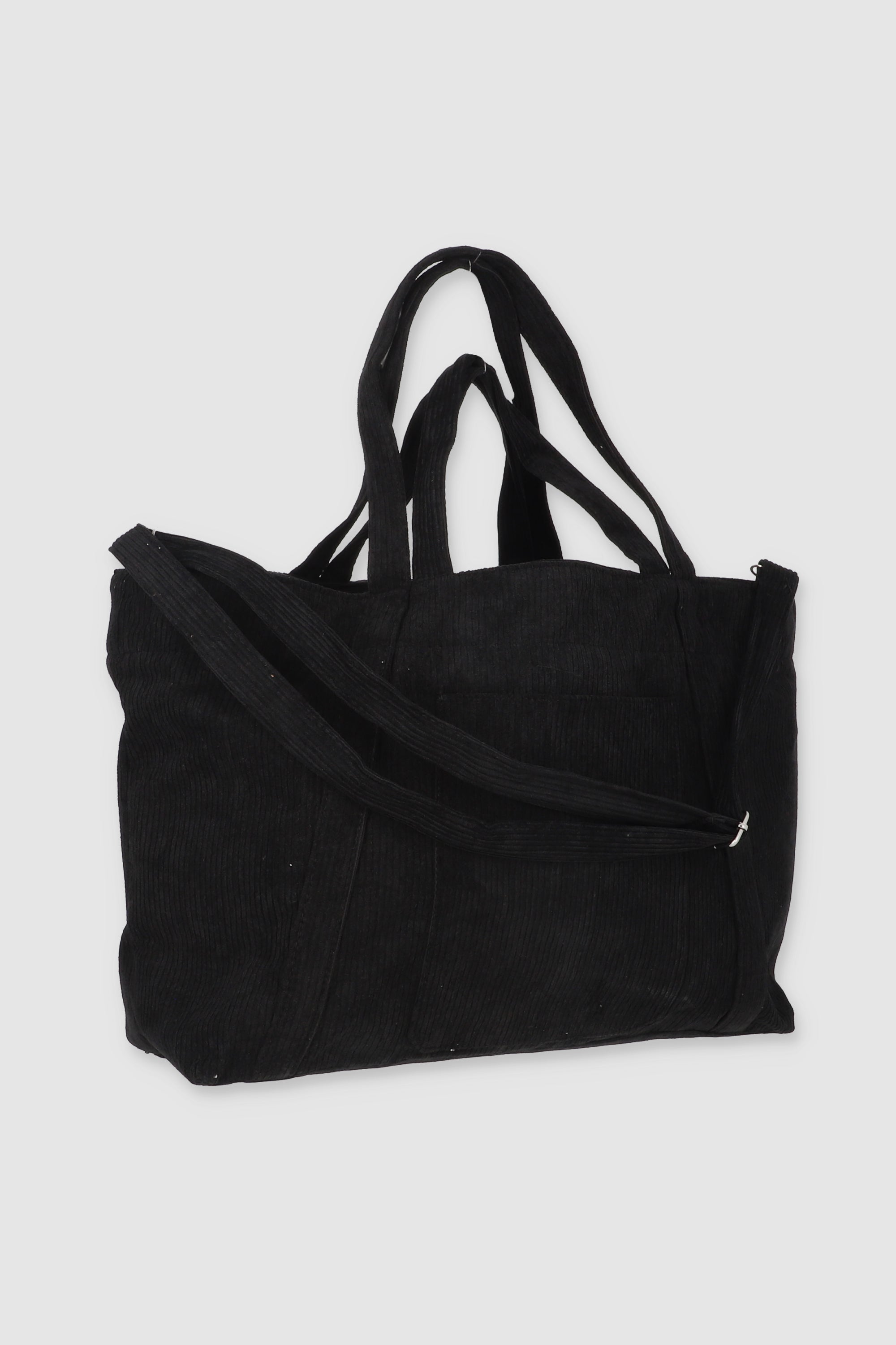 Bolsa tote grande pana NEGRO