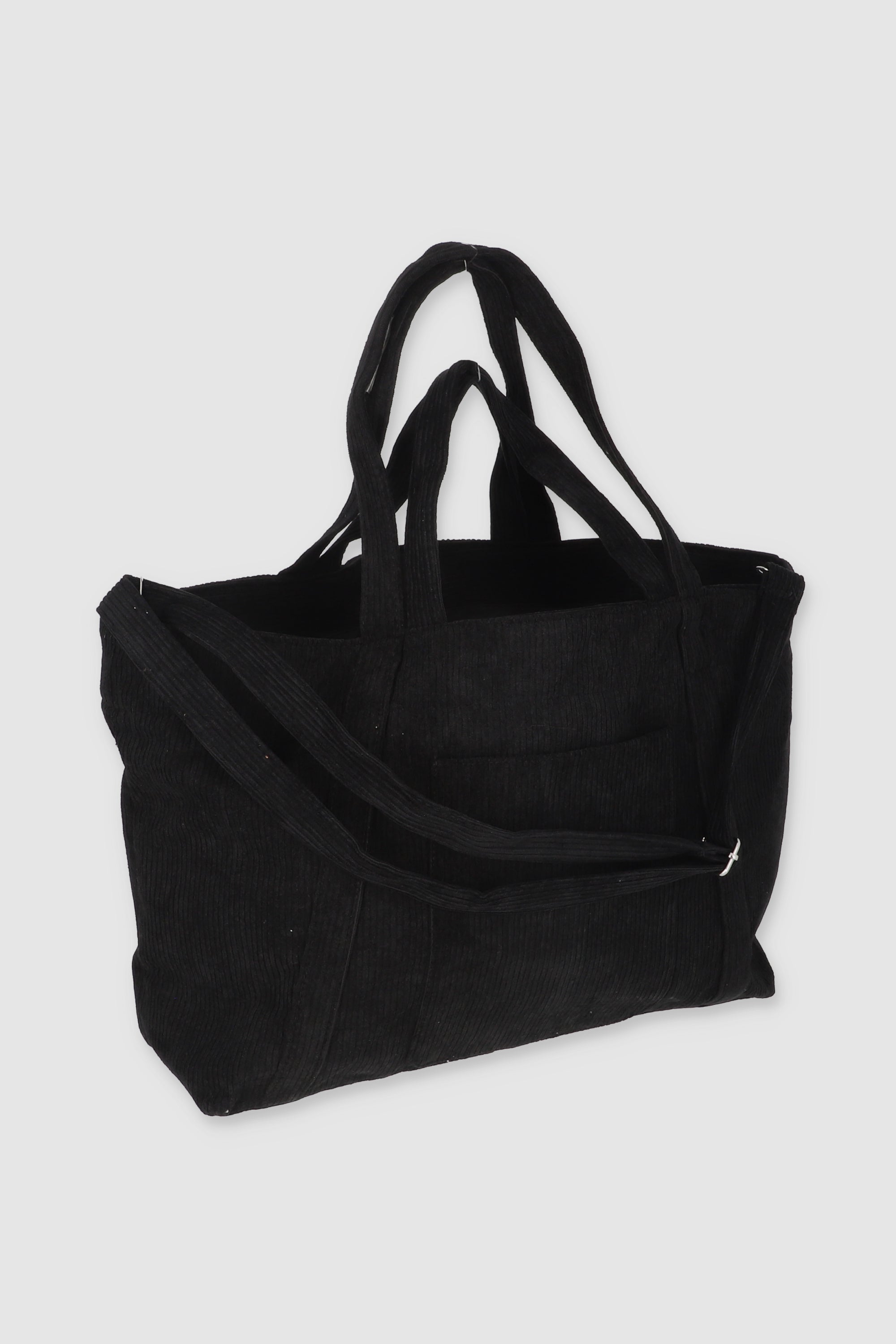 Bolsa tote grande pana NEGRO