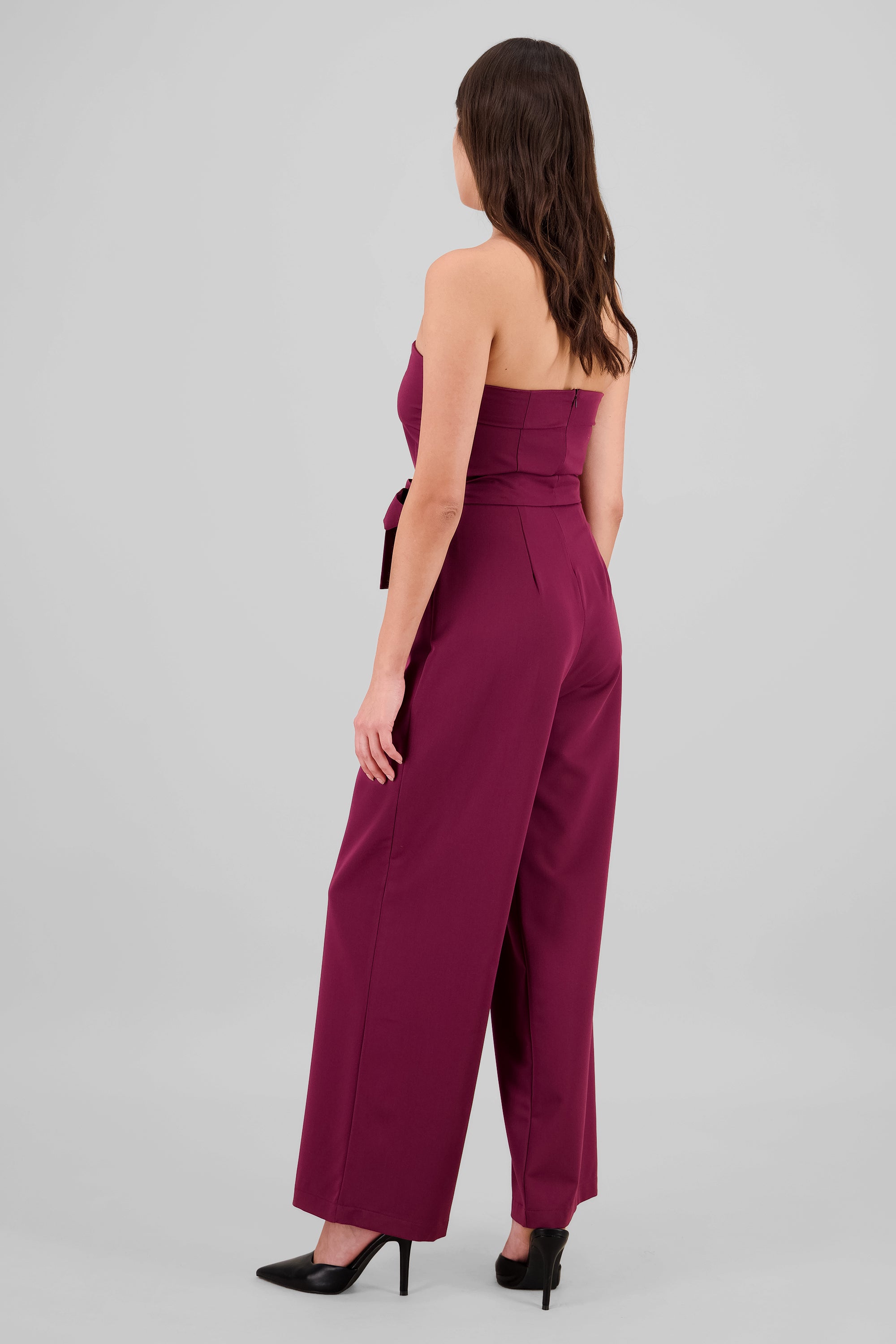 Jumpsuit strapless sastreado CIRUELA