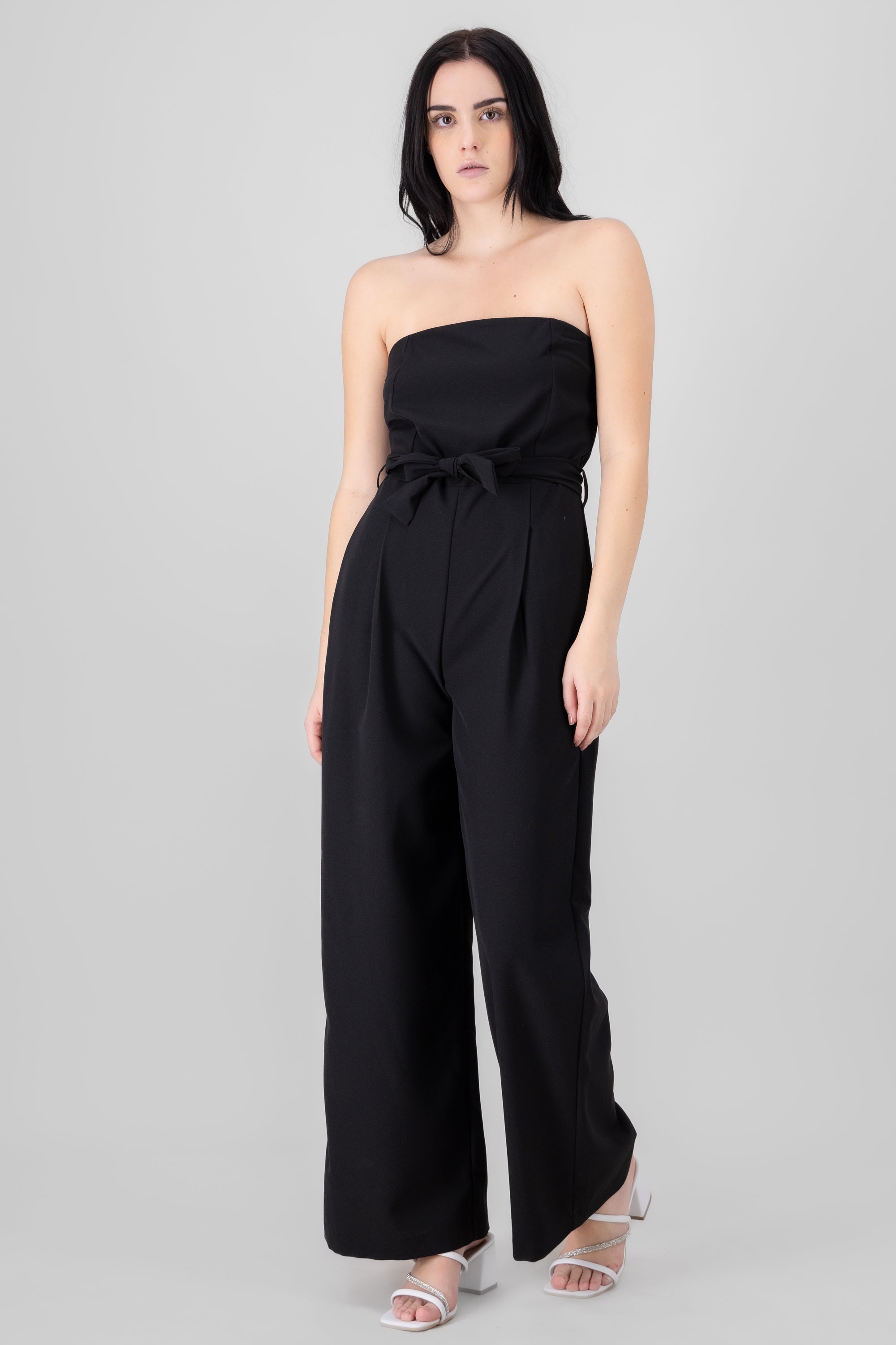 Jumpsuit strapless tailored BLACK