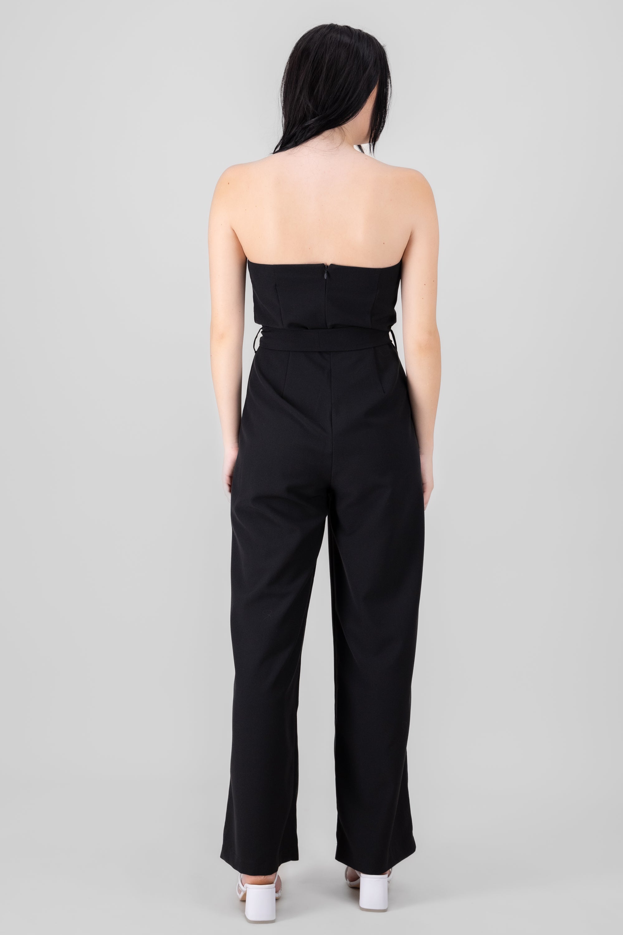 Jumpsuit strapless tailored BLACK