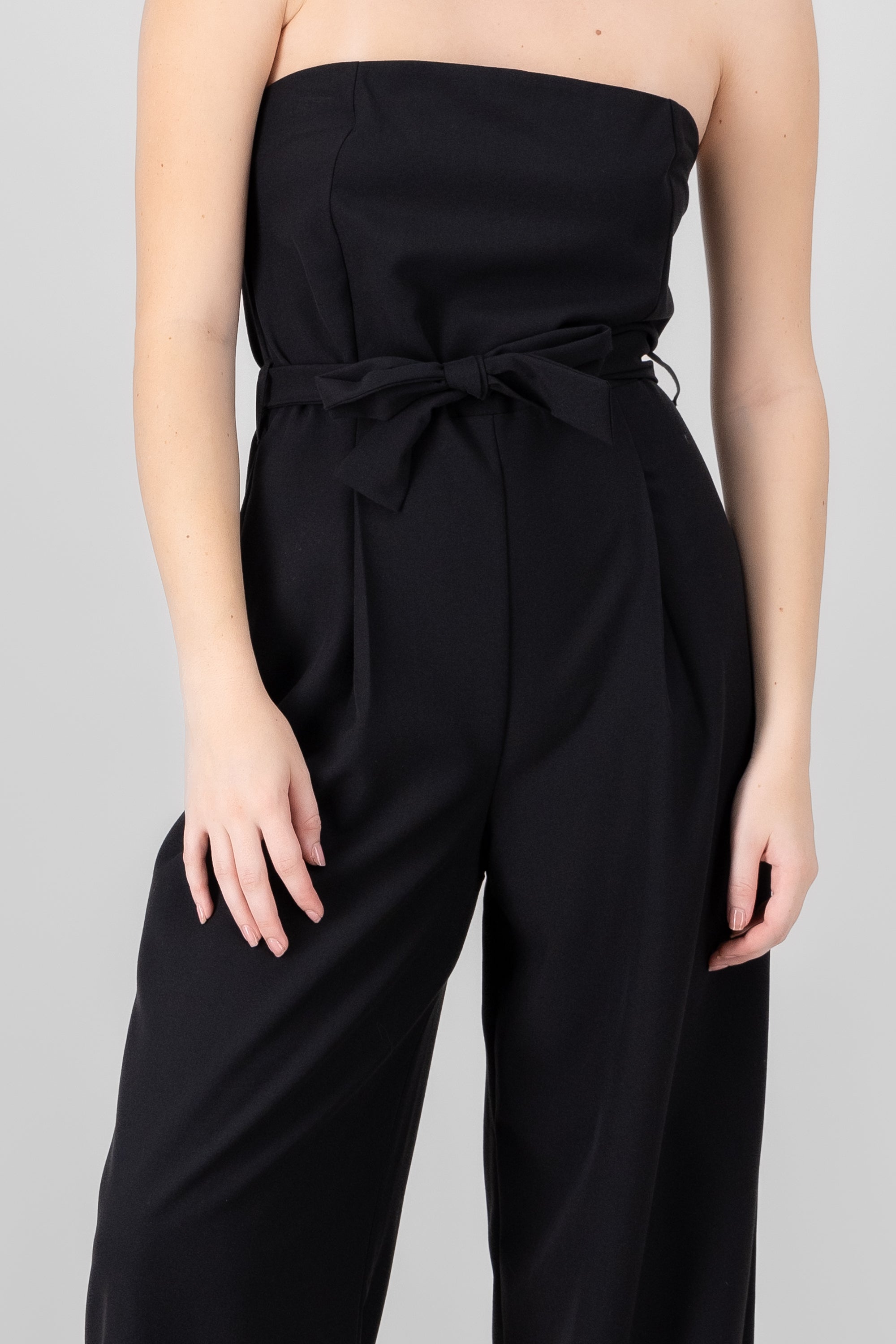 Jumpsuit strapless tailored BLACK