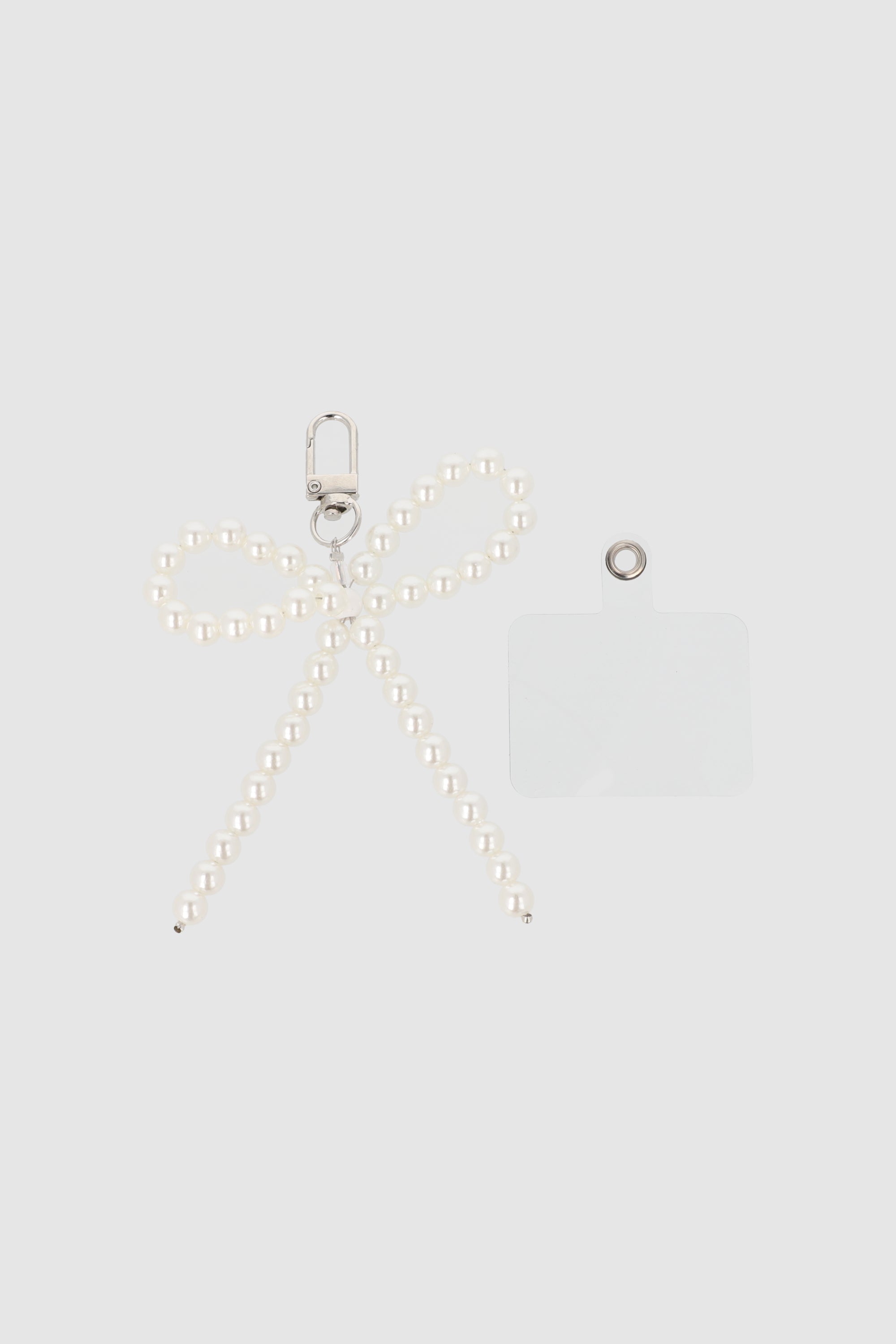 Charm cel moño perlas BLANCO