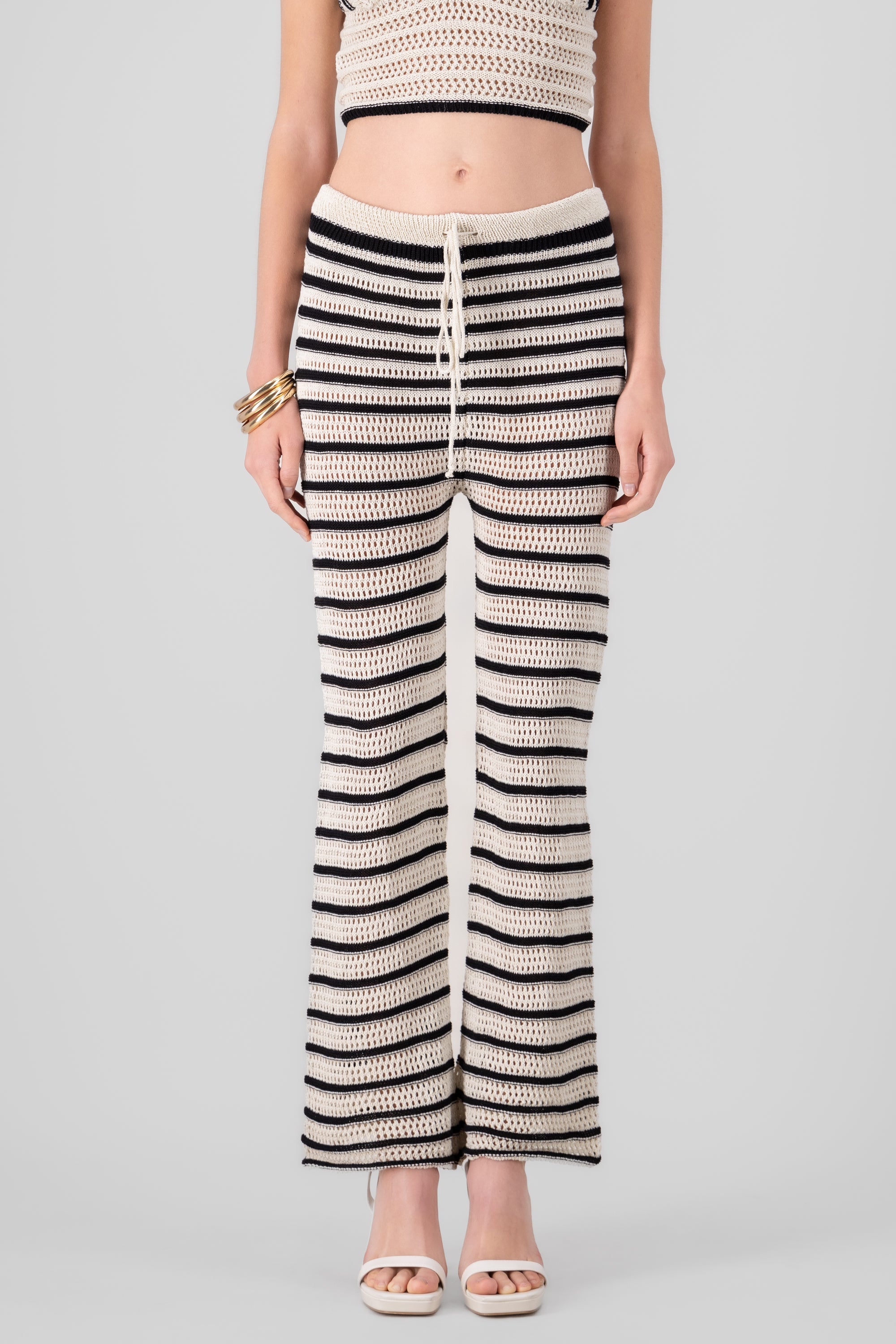 Pantalon tejido HUESO COMBO
