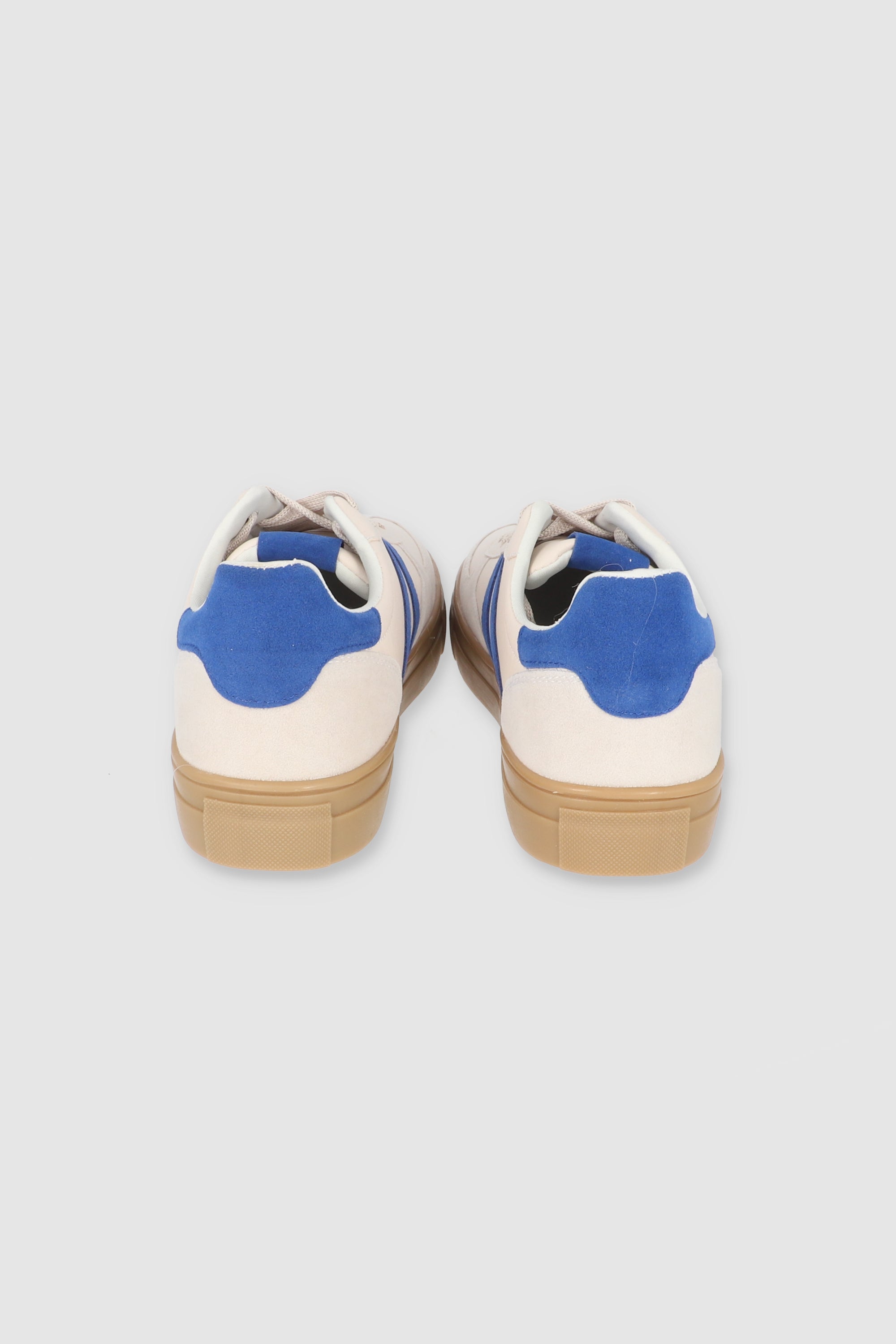 TENIS DOS LINEAS SUELA ALTA AZUL