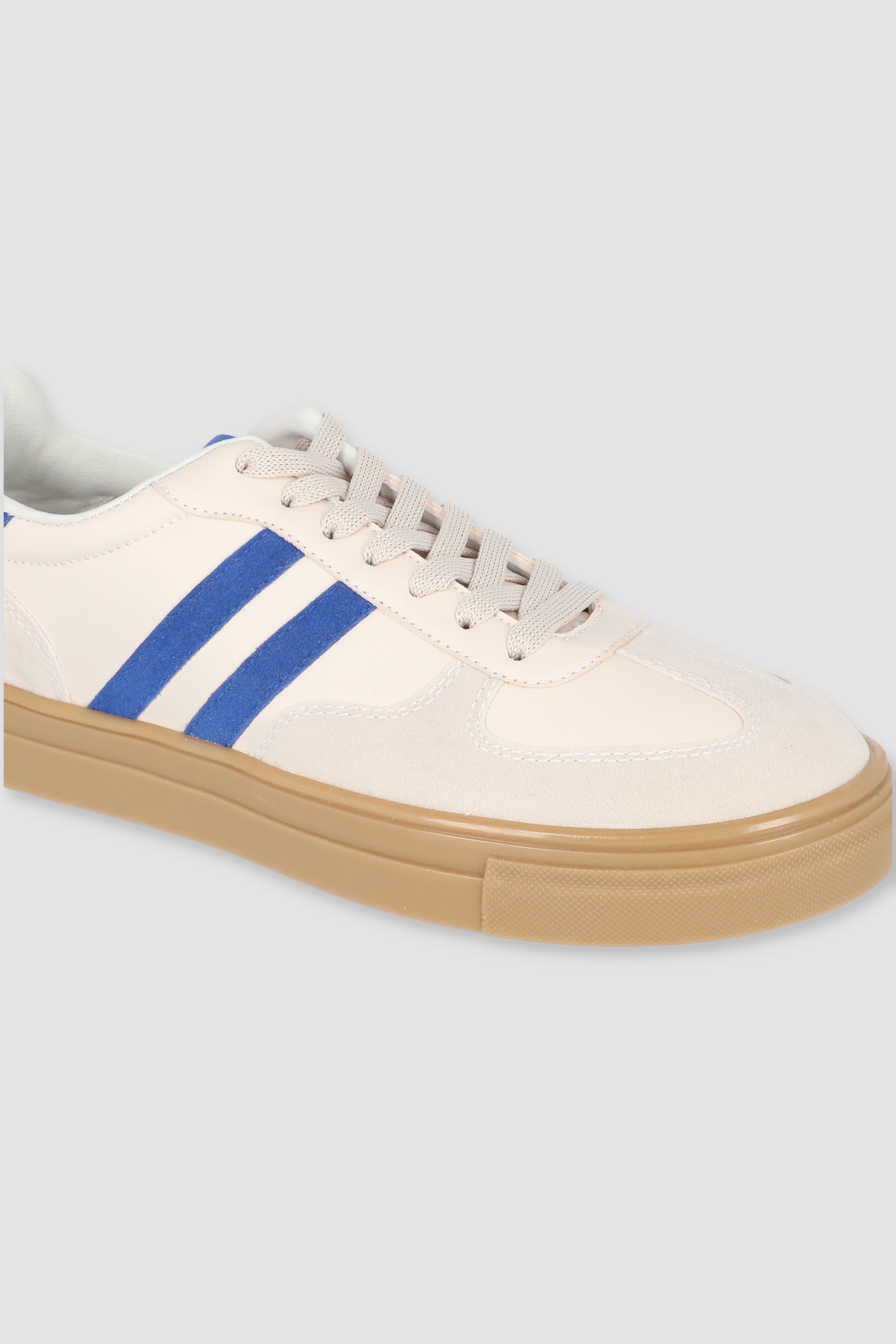 TENIS DOS LINEAS SUELA ALTA AZUL