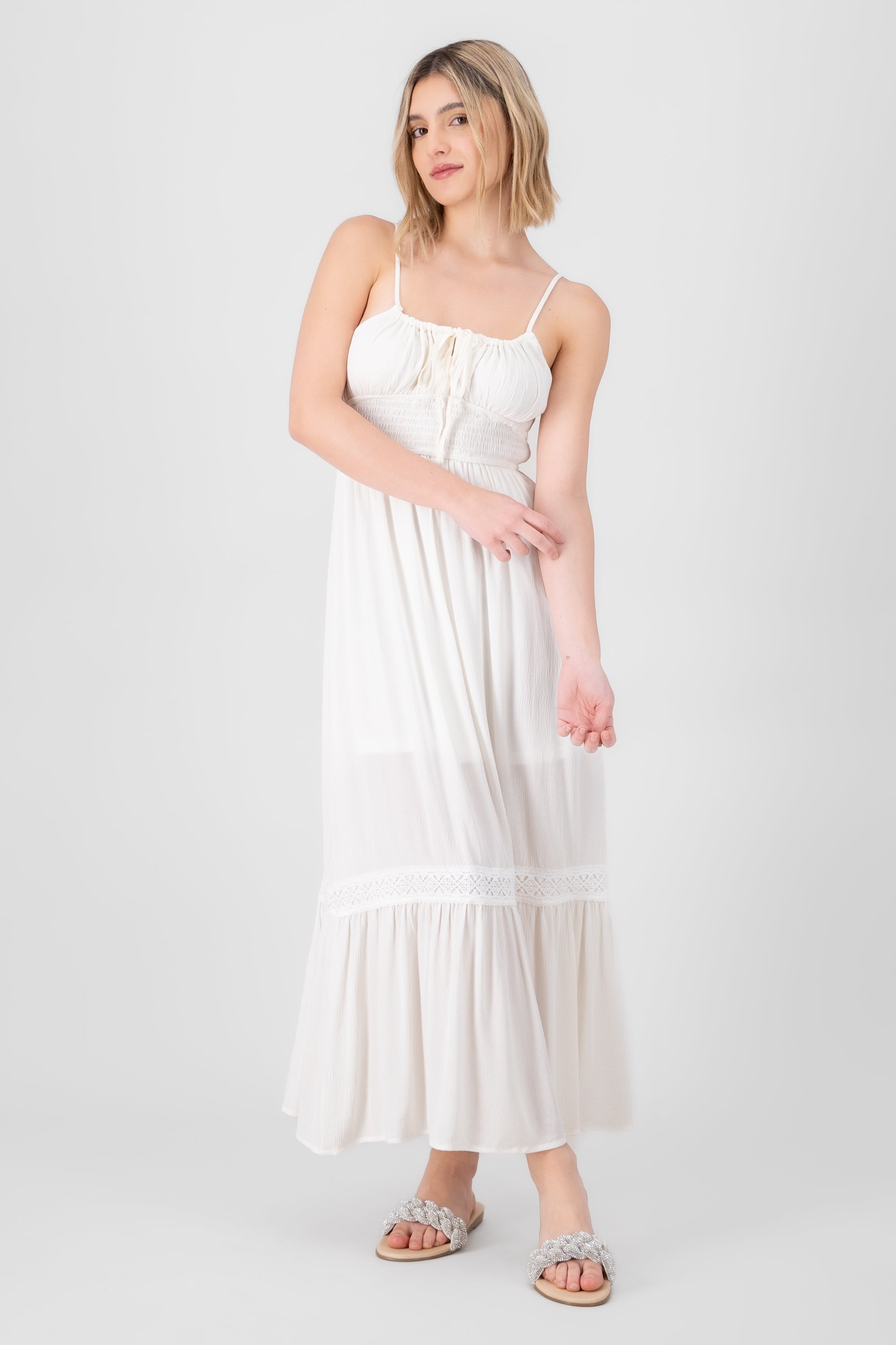 Vestido maxi veraniego BLANCO