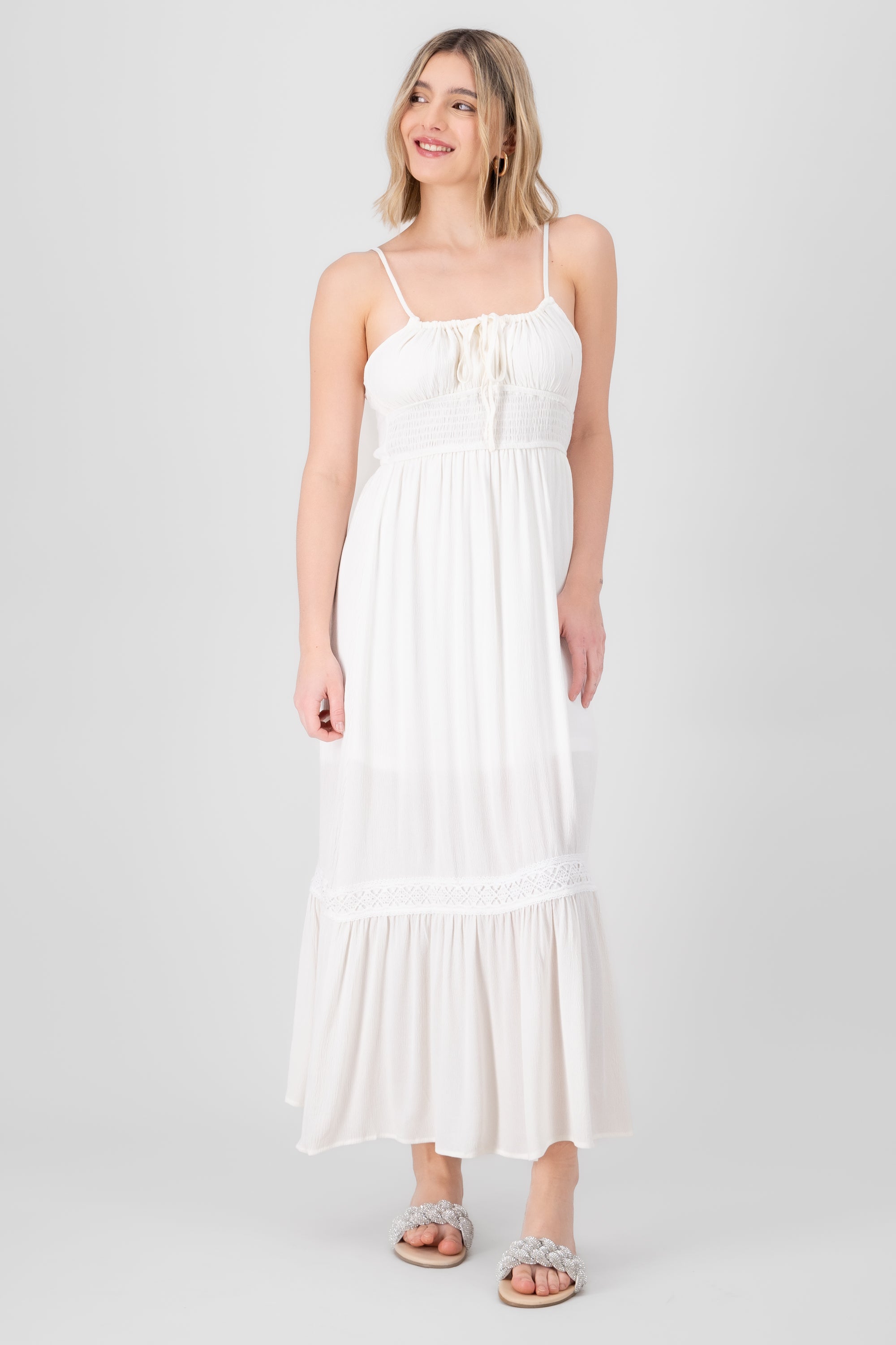 Vestido maxi veraniego BLANCO