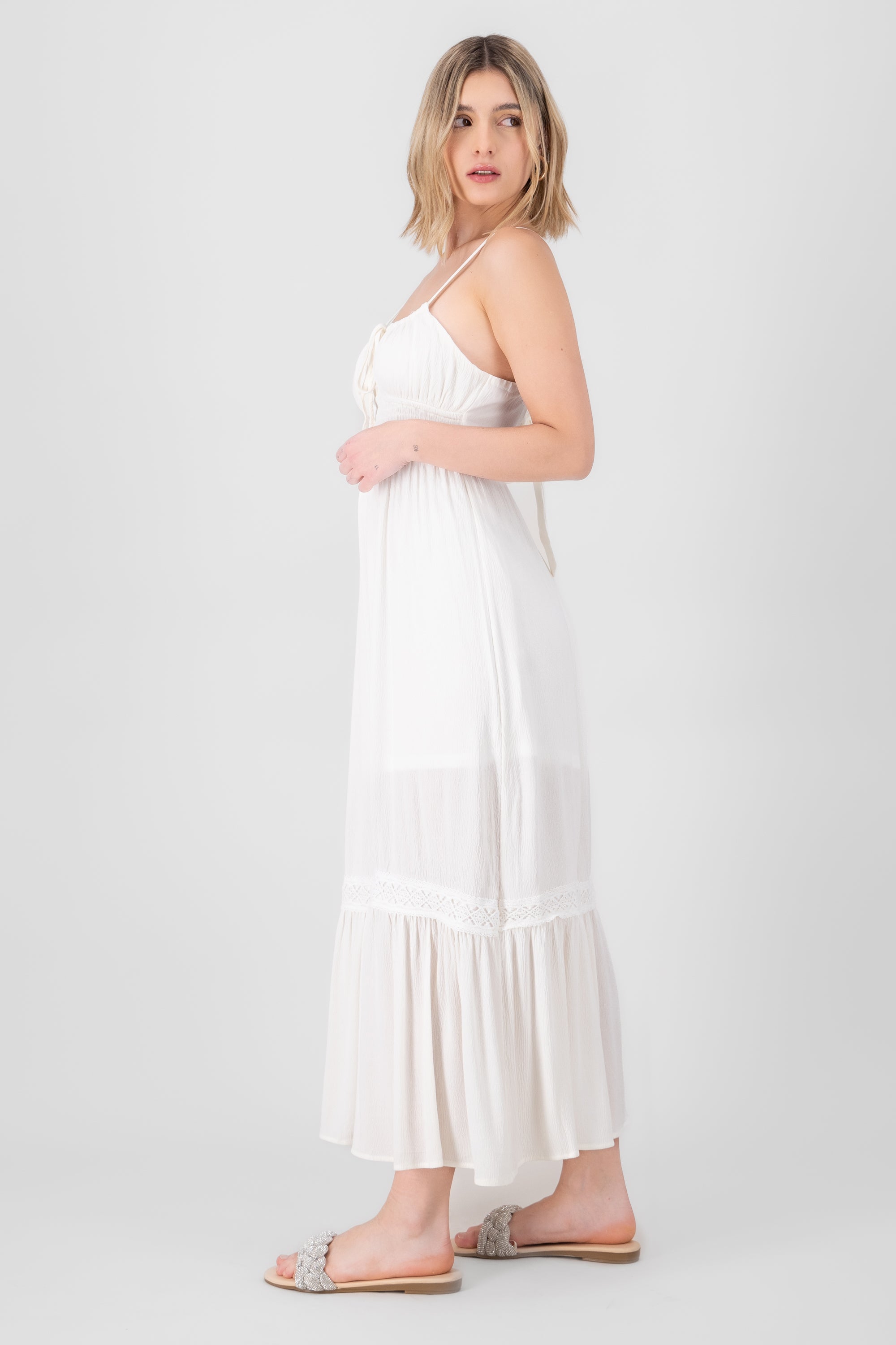 Vestido maxi veraniego BLANCO