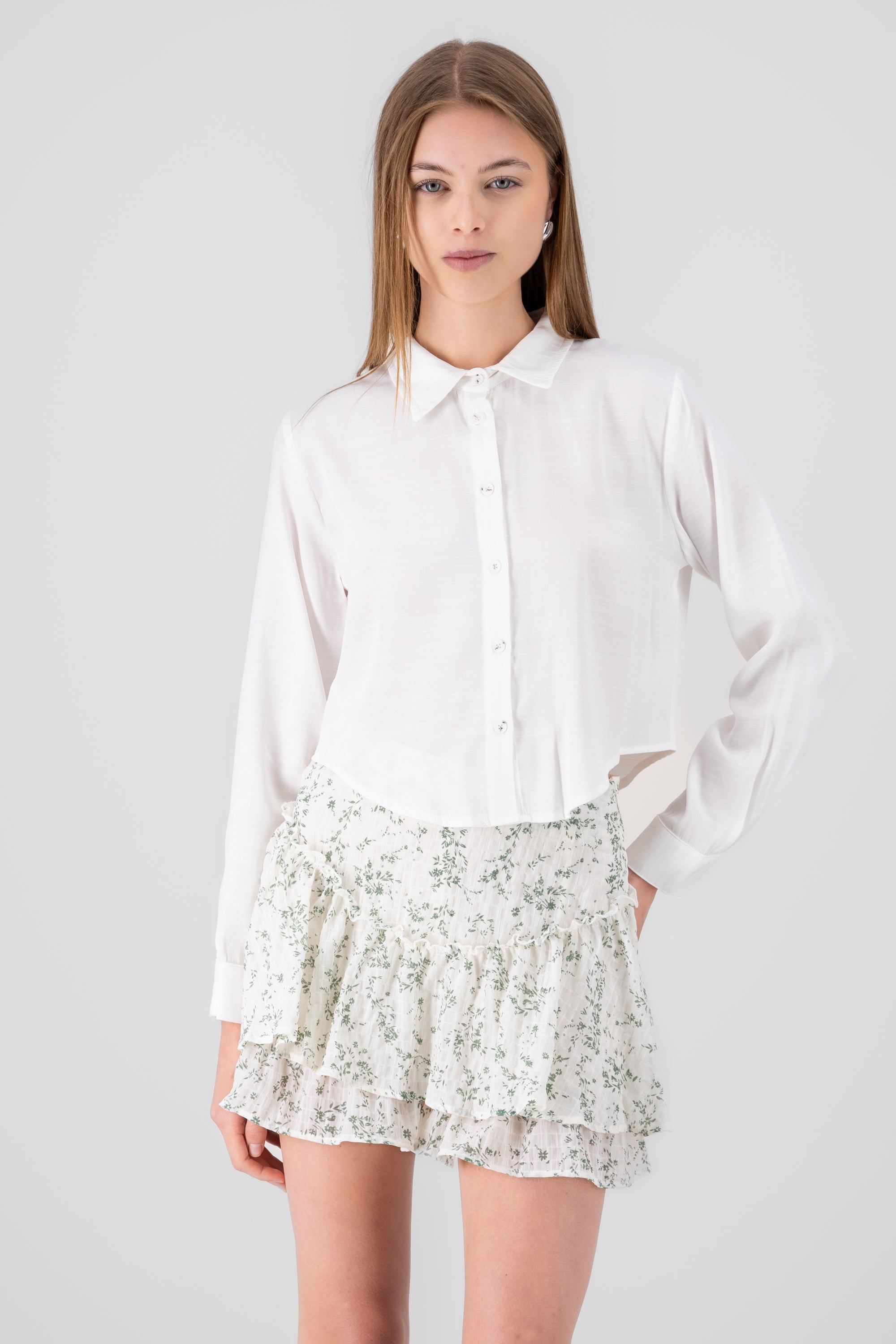 Long Manga Detaile Camisa Site WHITE