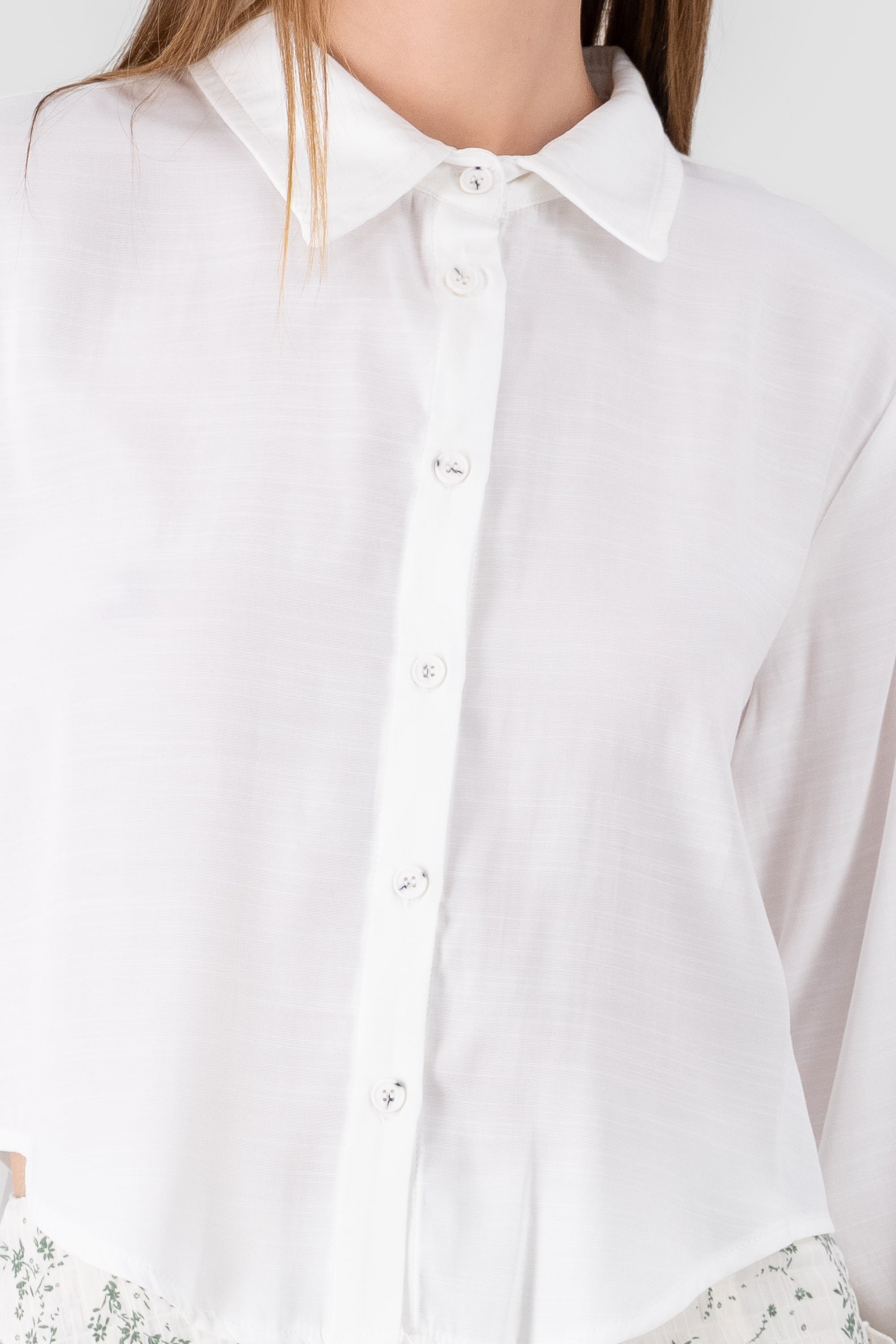 Long Manga Detaile Camisa Site WHITE