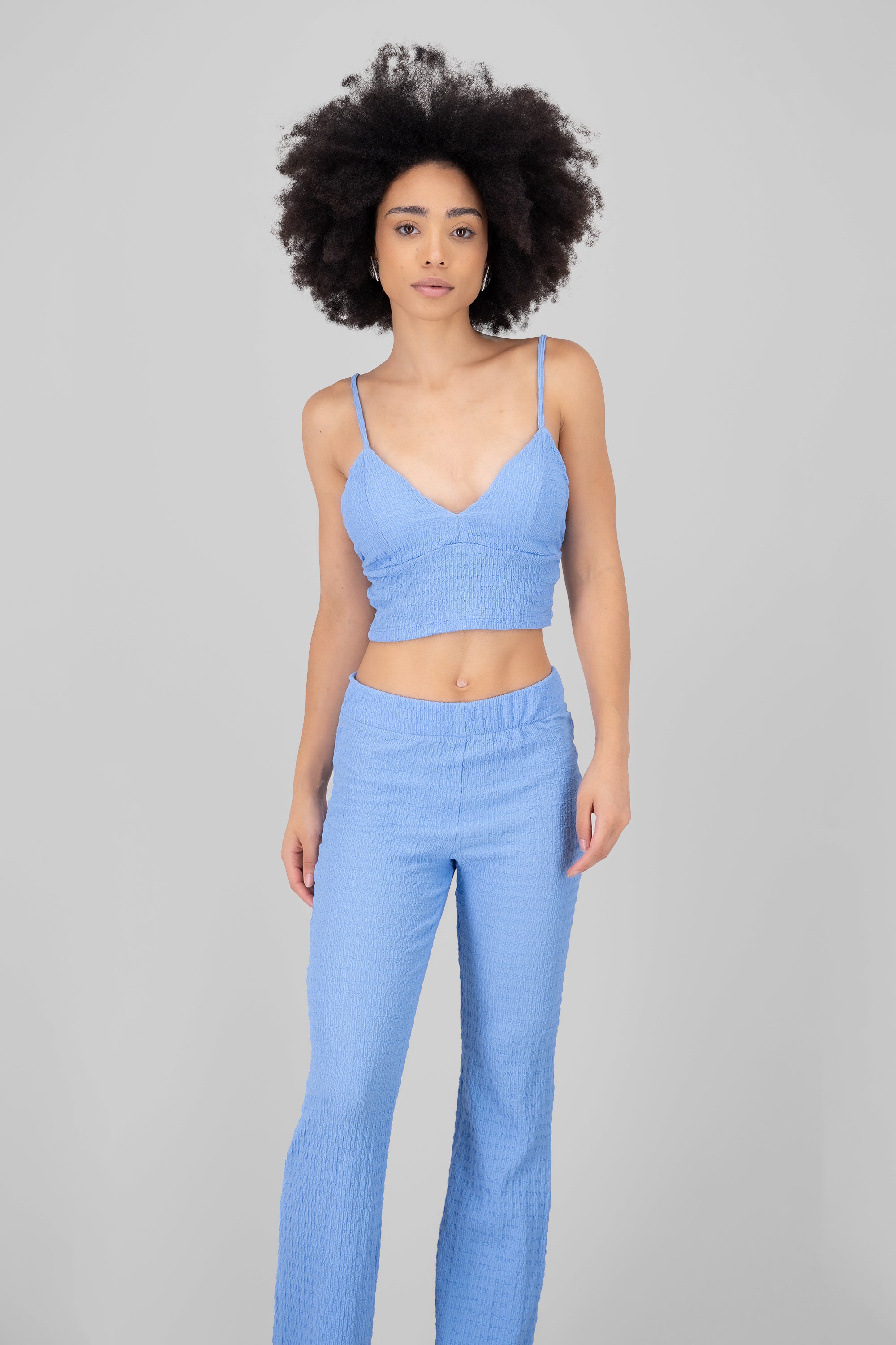 TOP CROP TEXTURE SHOES Sky blue