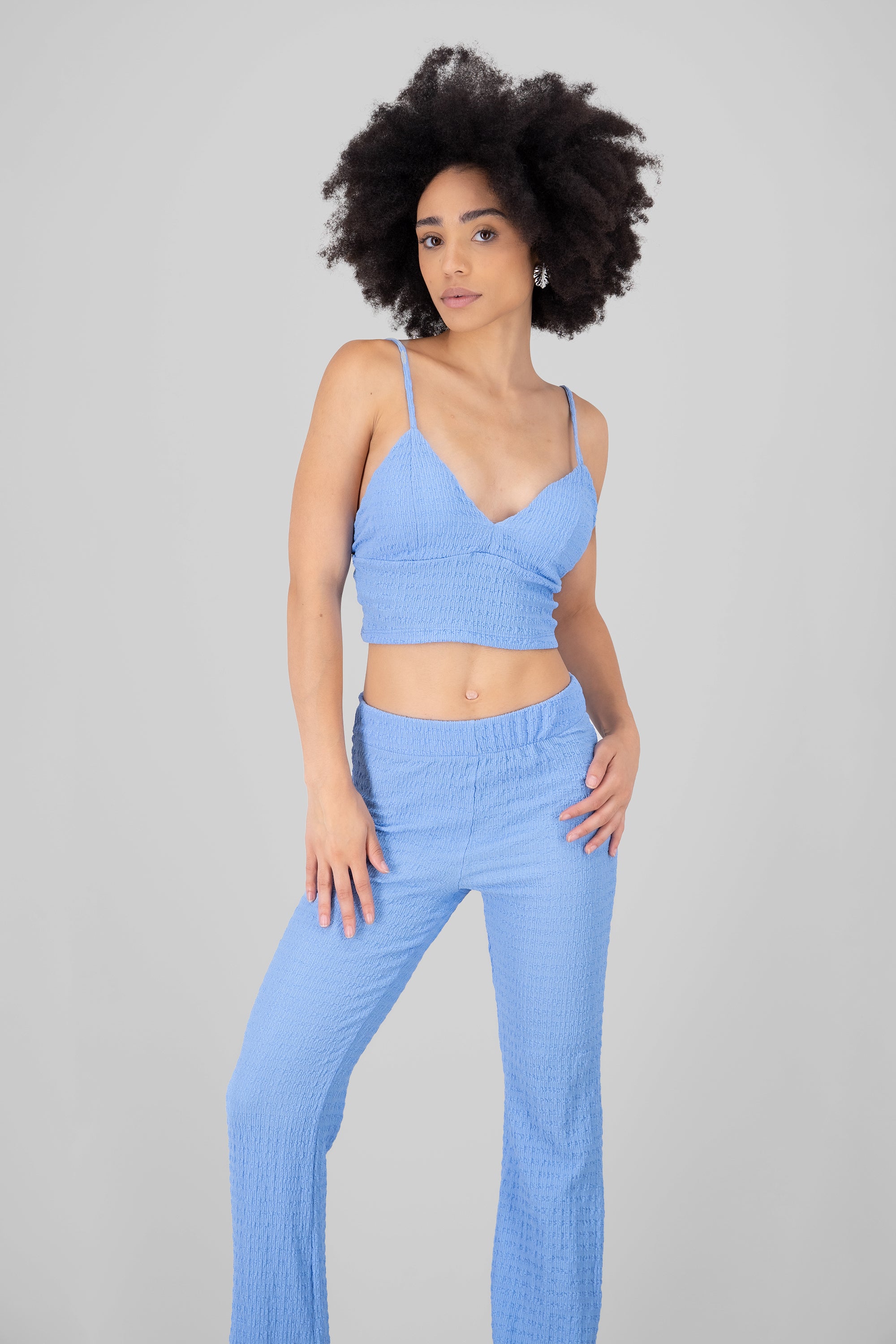 TOP CROP TEXTURE SHOES Sky blue