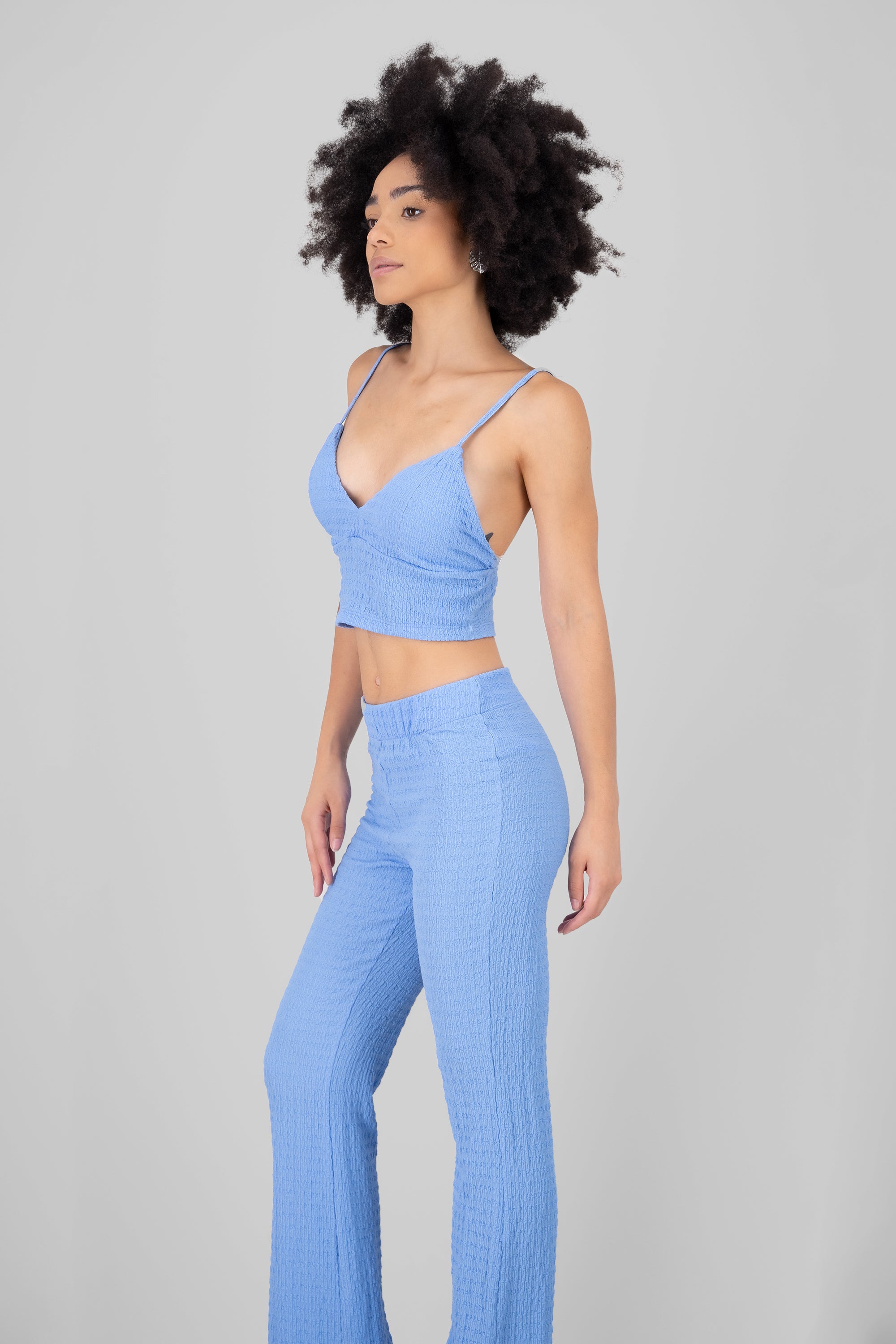 TOP CROP TEXTURE SHOES Sky blue