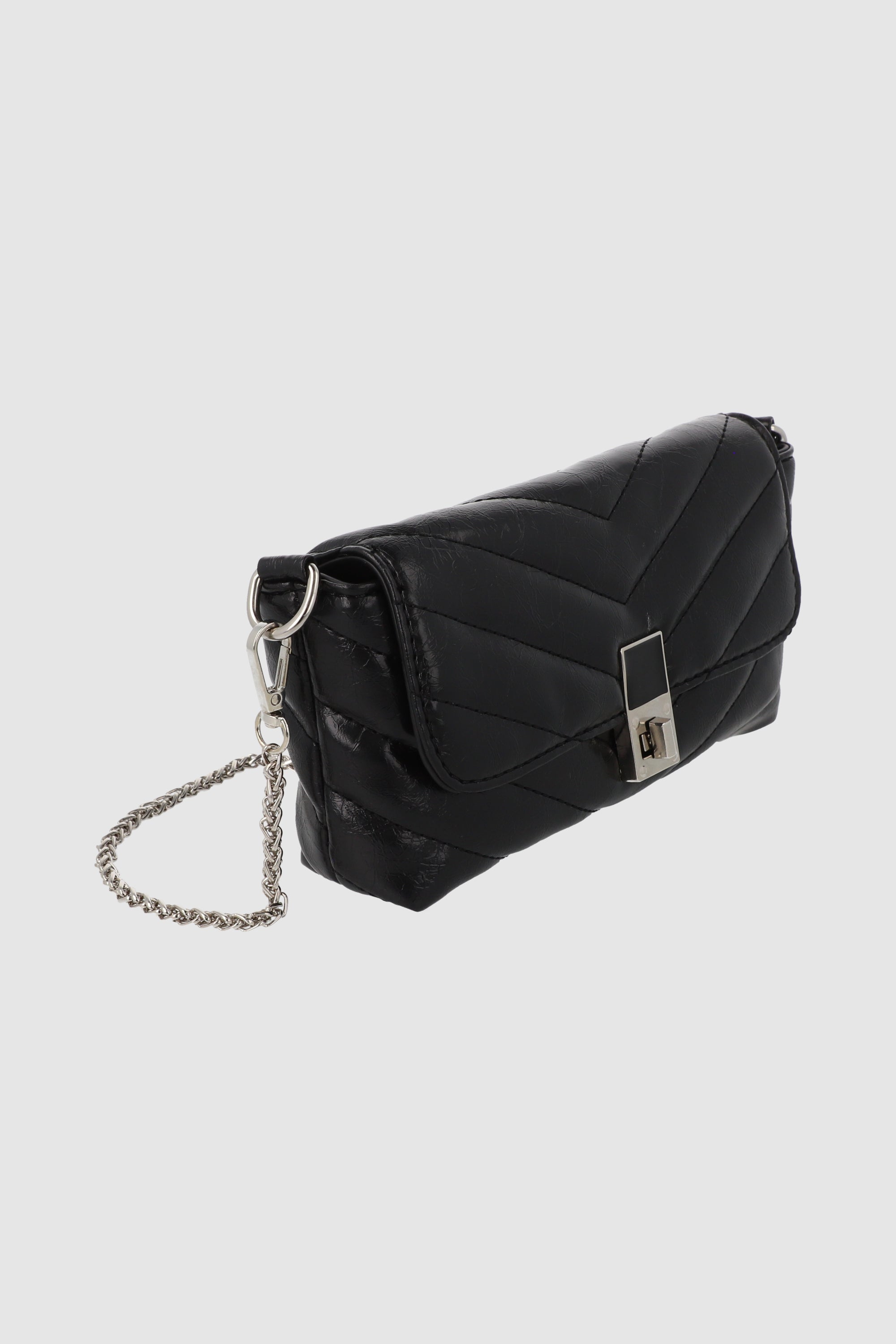 Bolsa crossbody capitonado chevron NEGRO