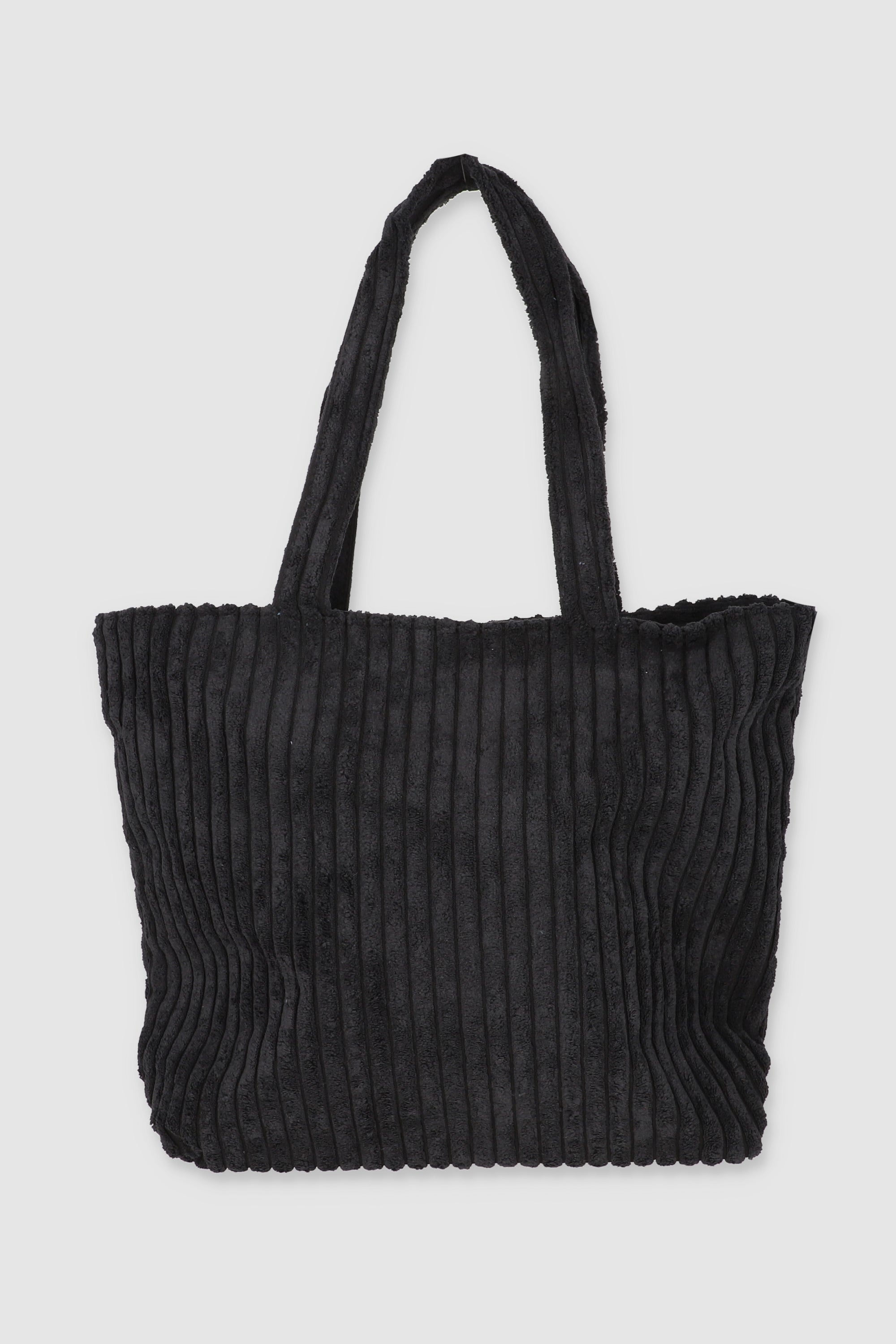 Bolsa tote pana ancha NEGRO