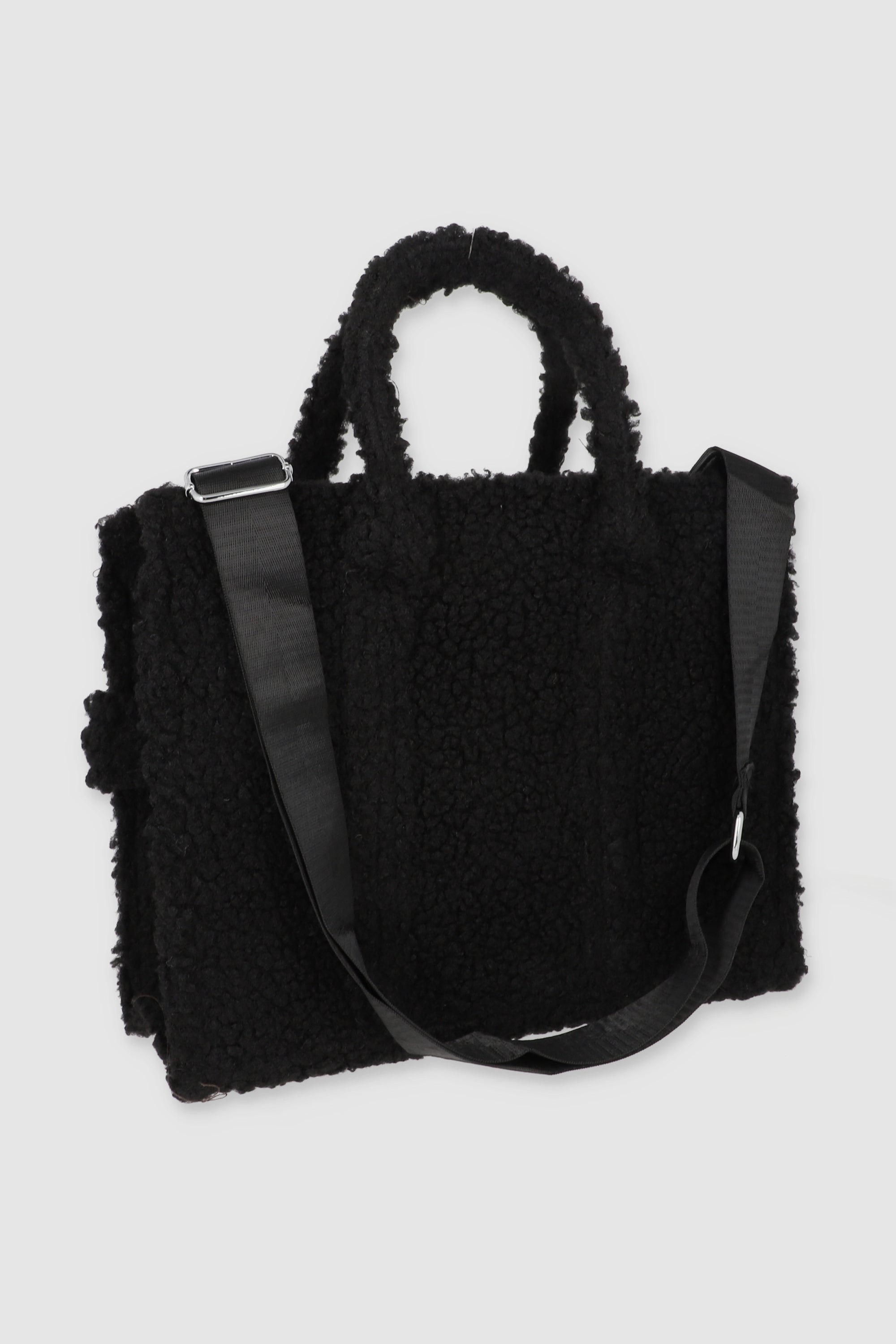 Bolsa tote estructurada sherpa NEGRO