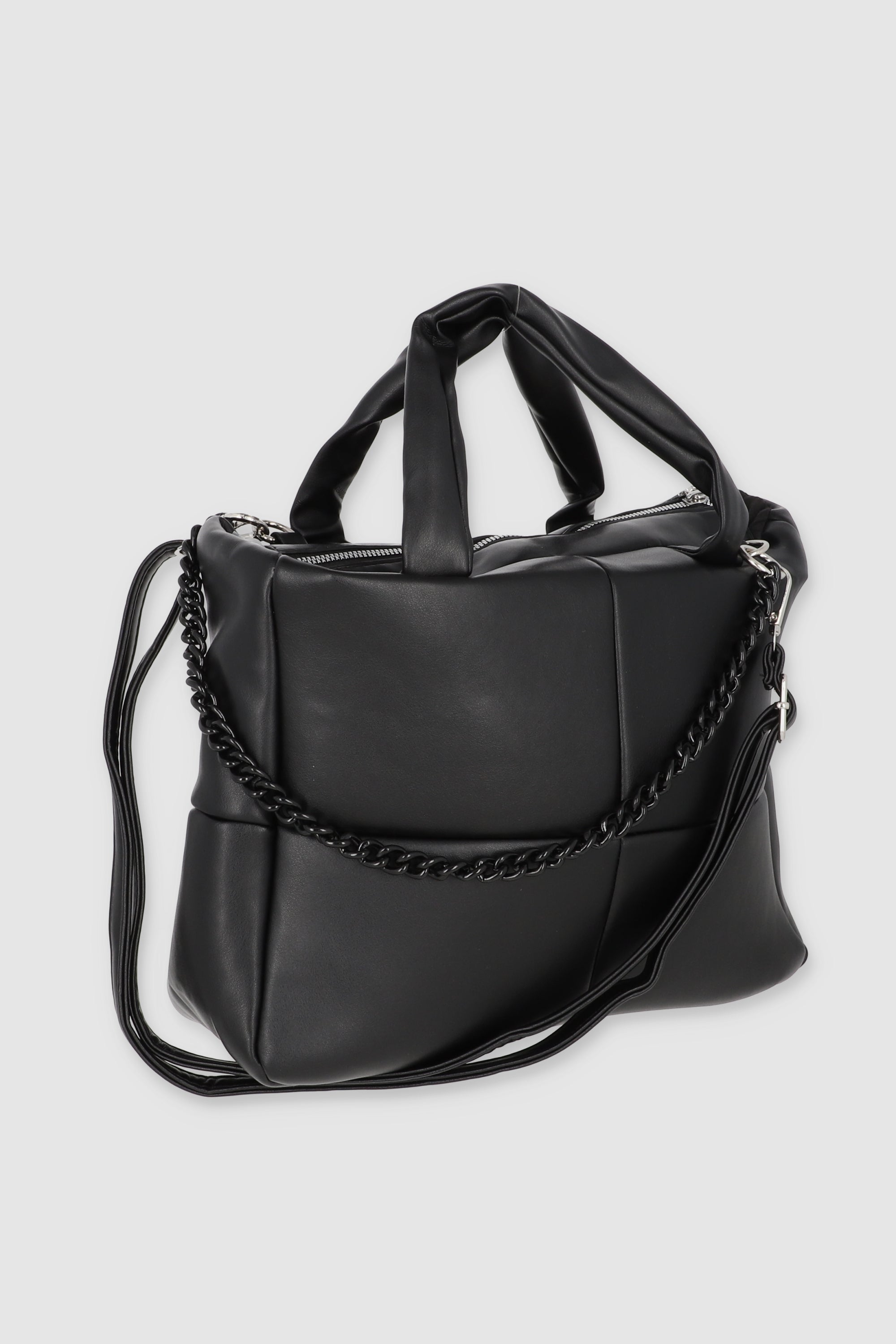 Bolsa tote capitonada puffy NEGRO