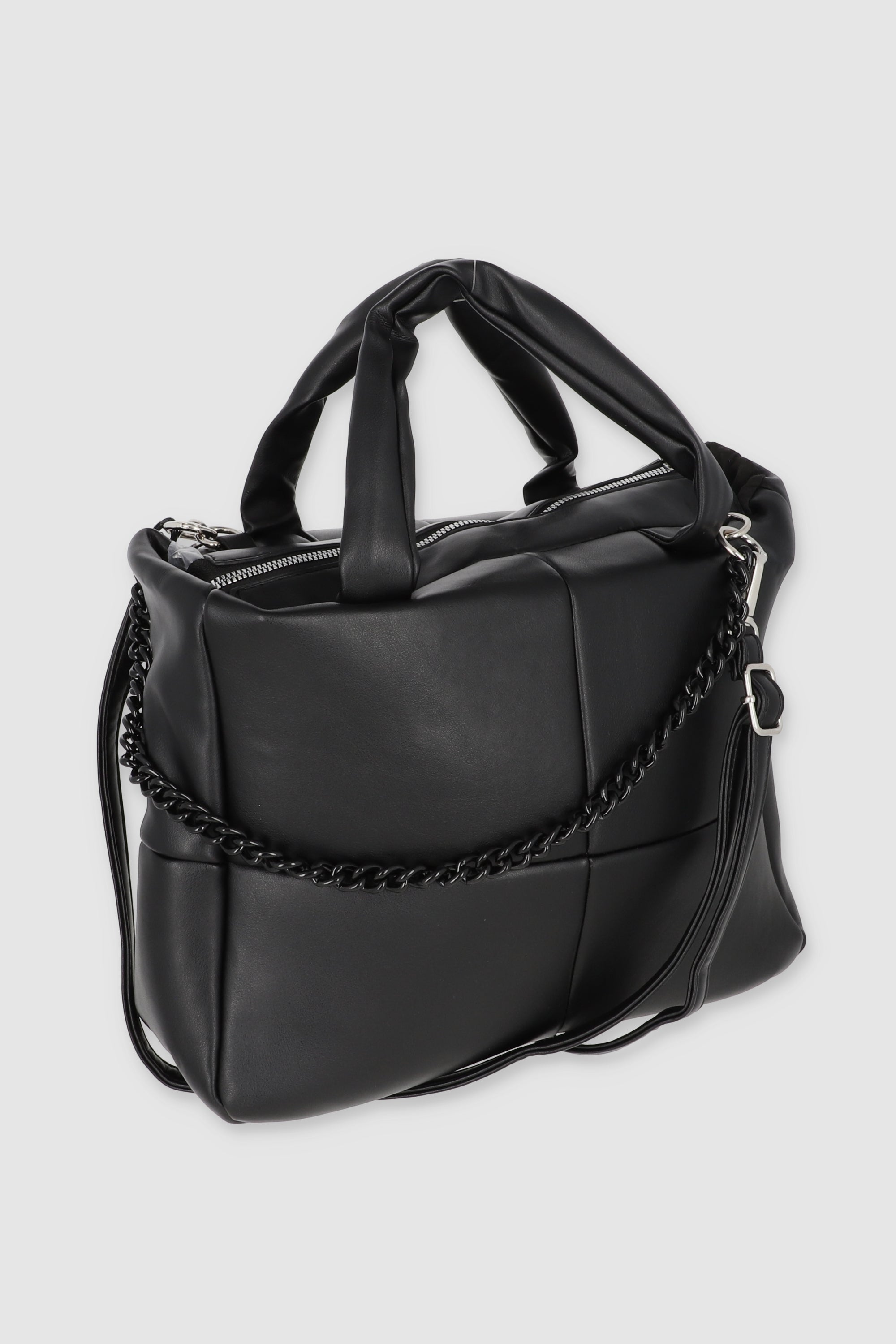 Bolsa tote capitonada puffy NEGRO