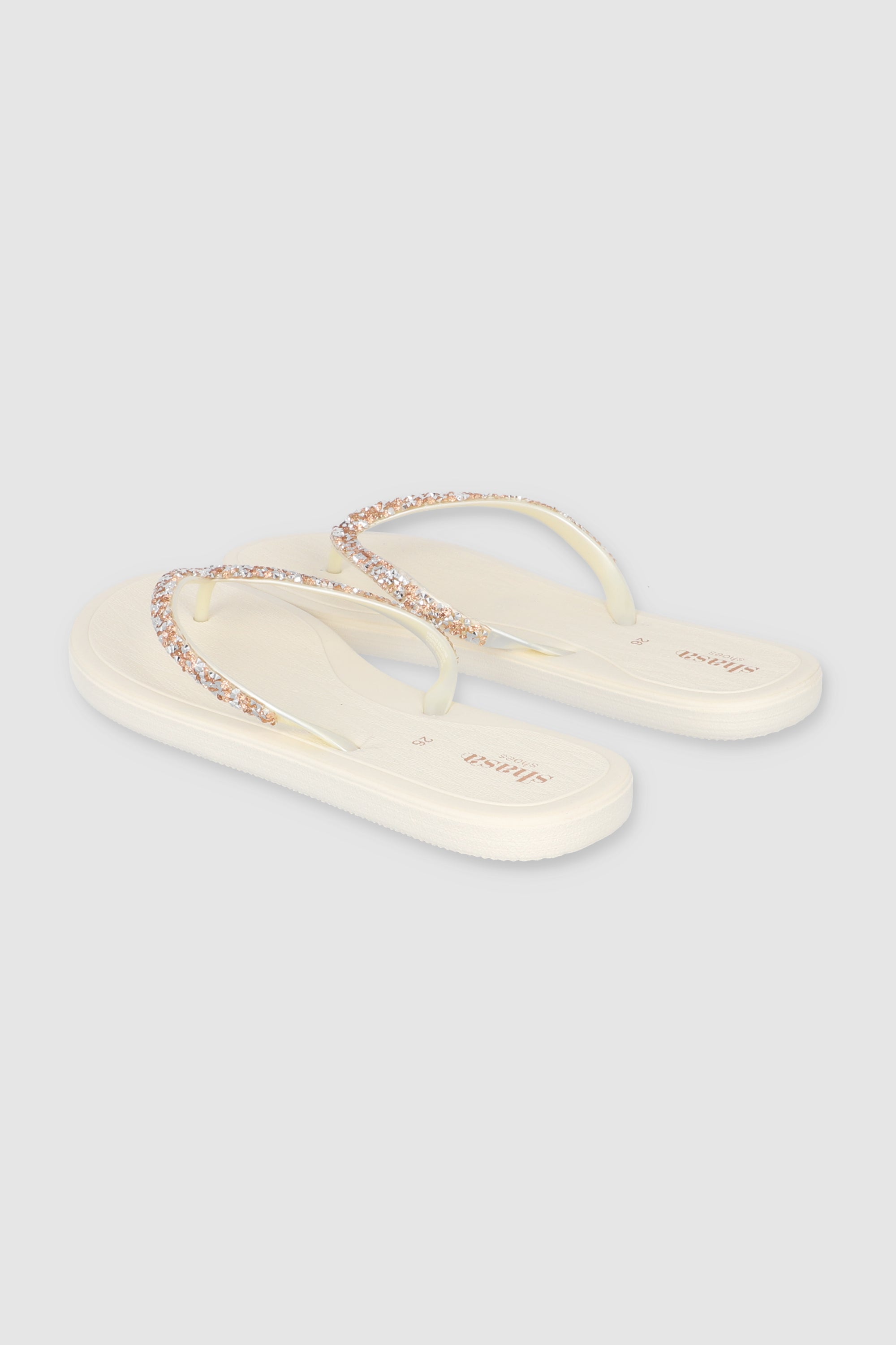 Flip Flops Chinela Brillo Roca NUDE