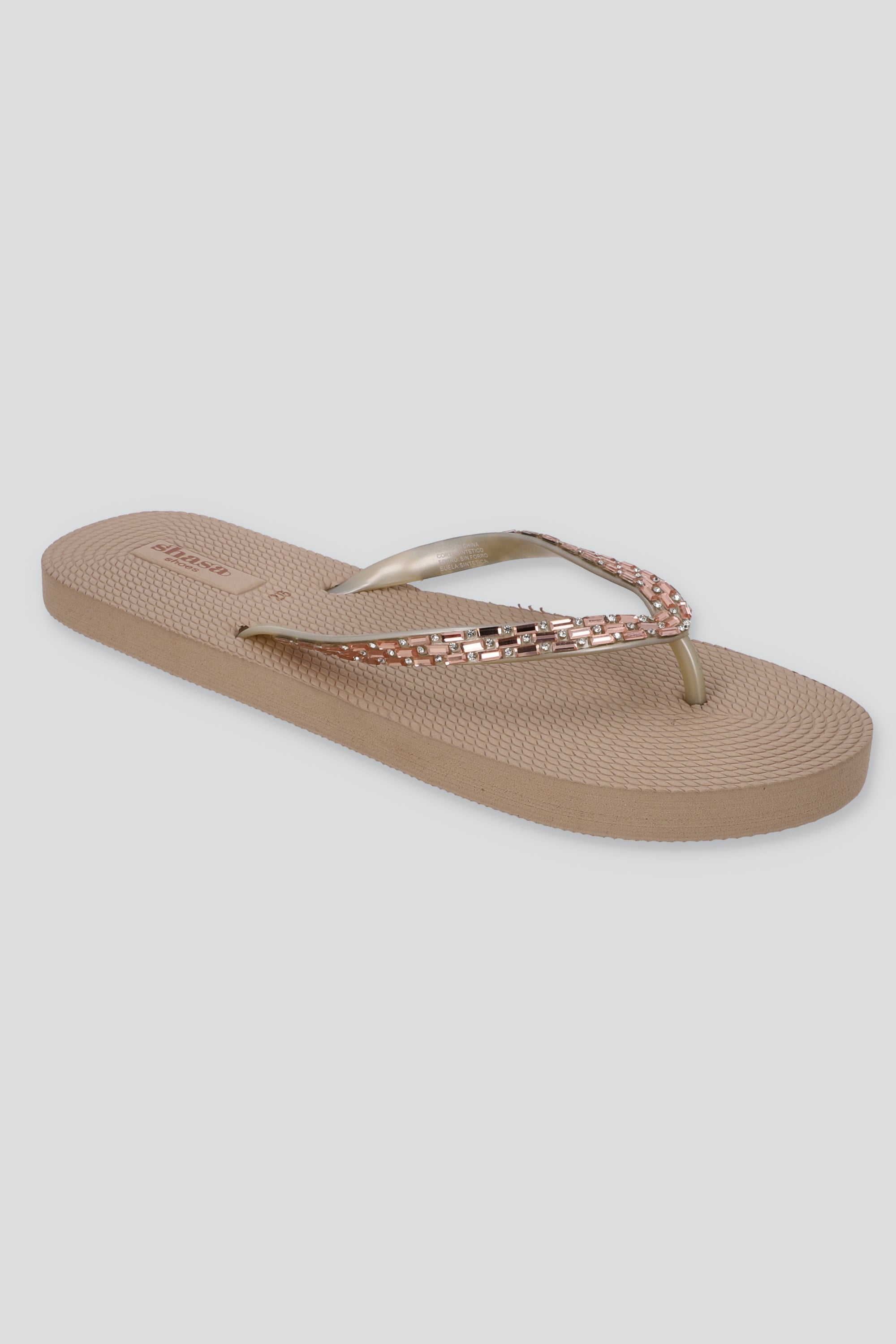 Flip Flops Brillos Rectángulo TAUPE