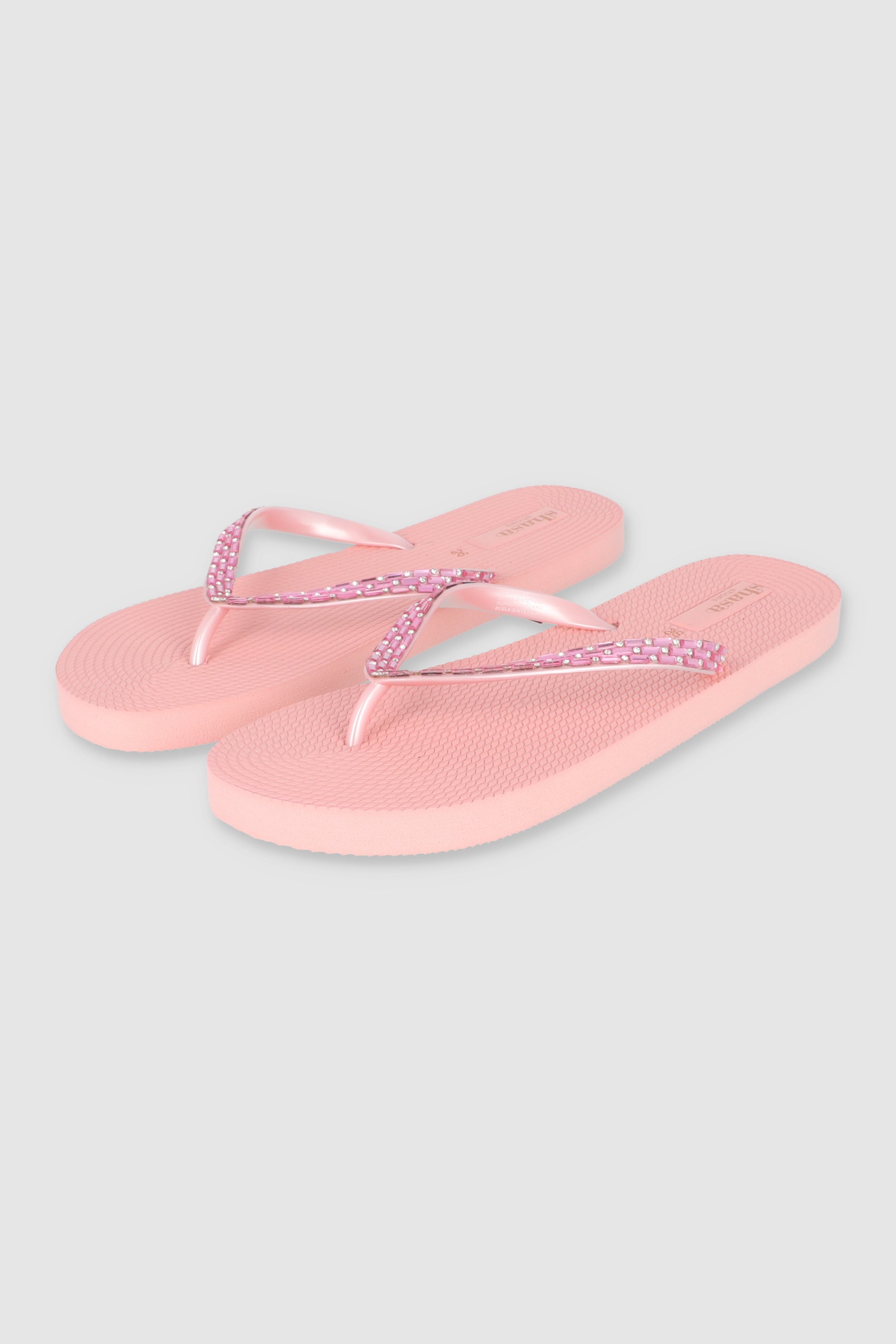 Flip Flops Brillos Rectángulo ROSA