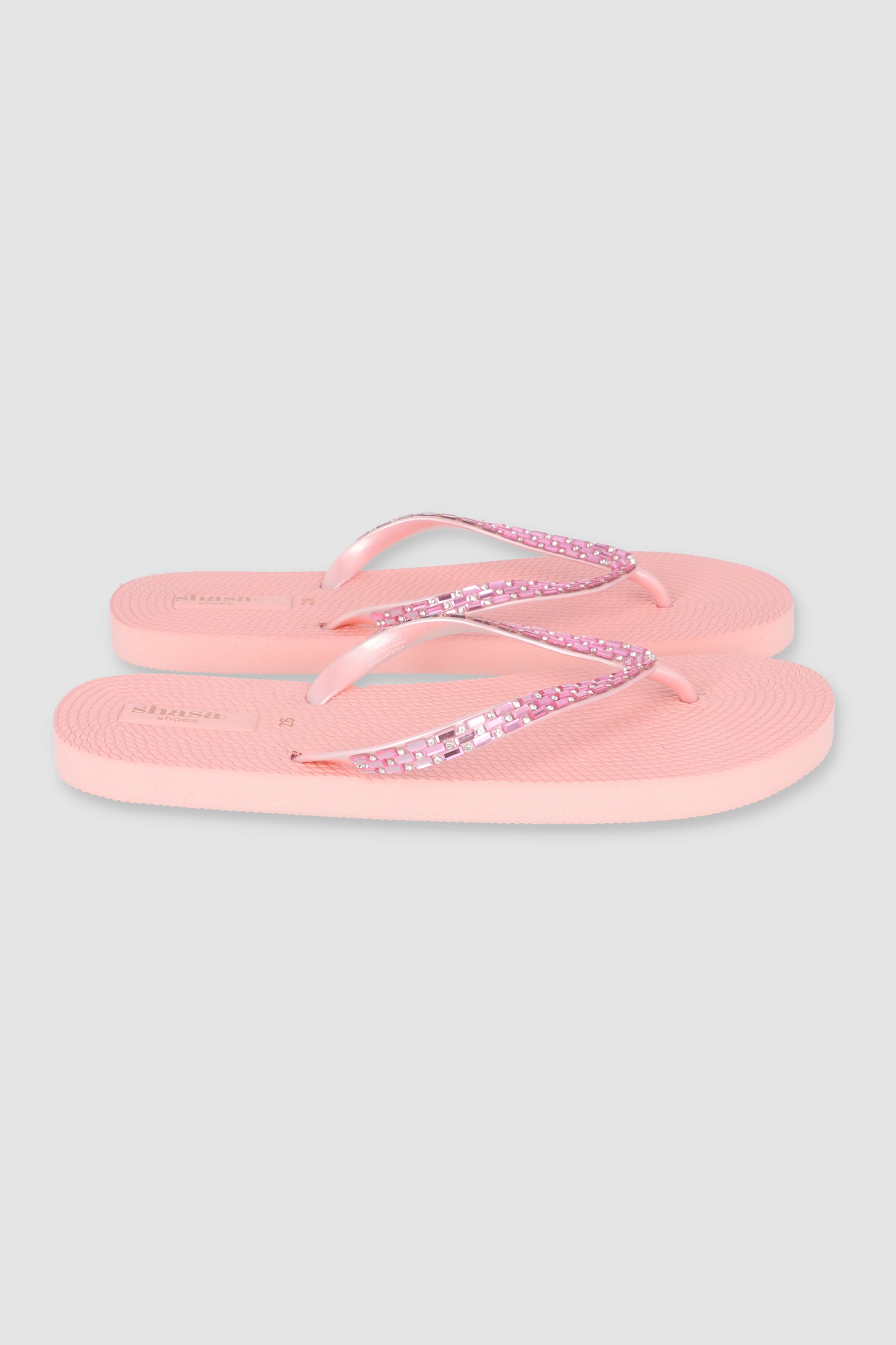 Flip Flops Brillos Rectángulo ROSA