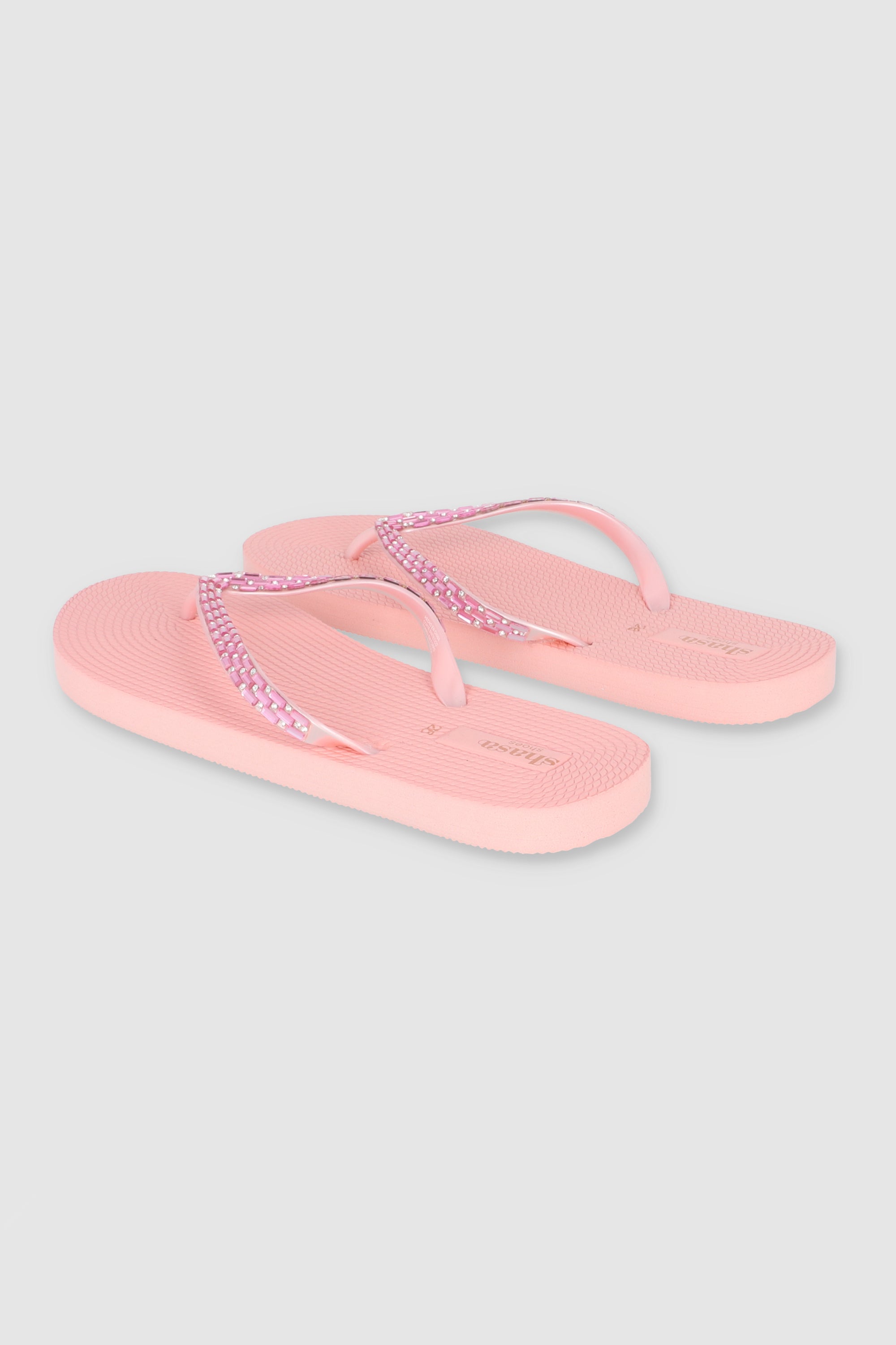Flip Flops Brillos Rectángulo ROSA