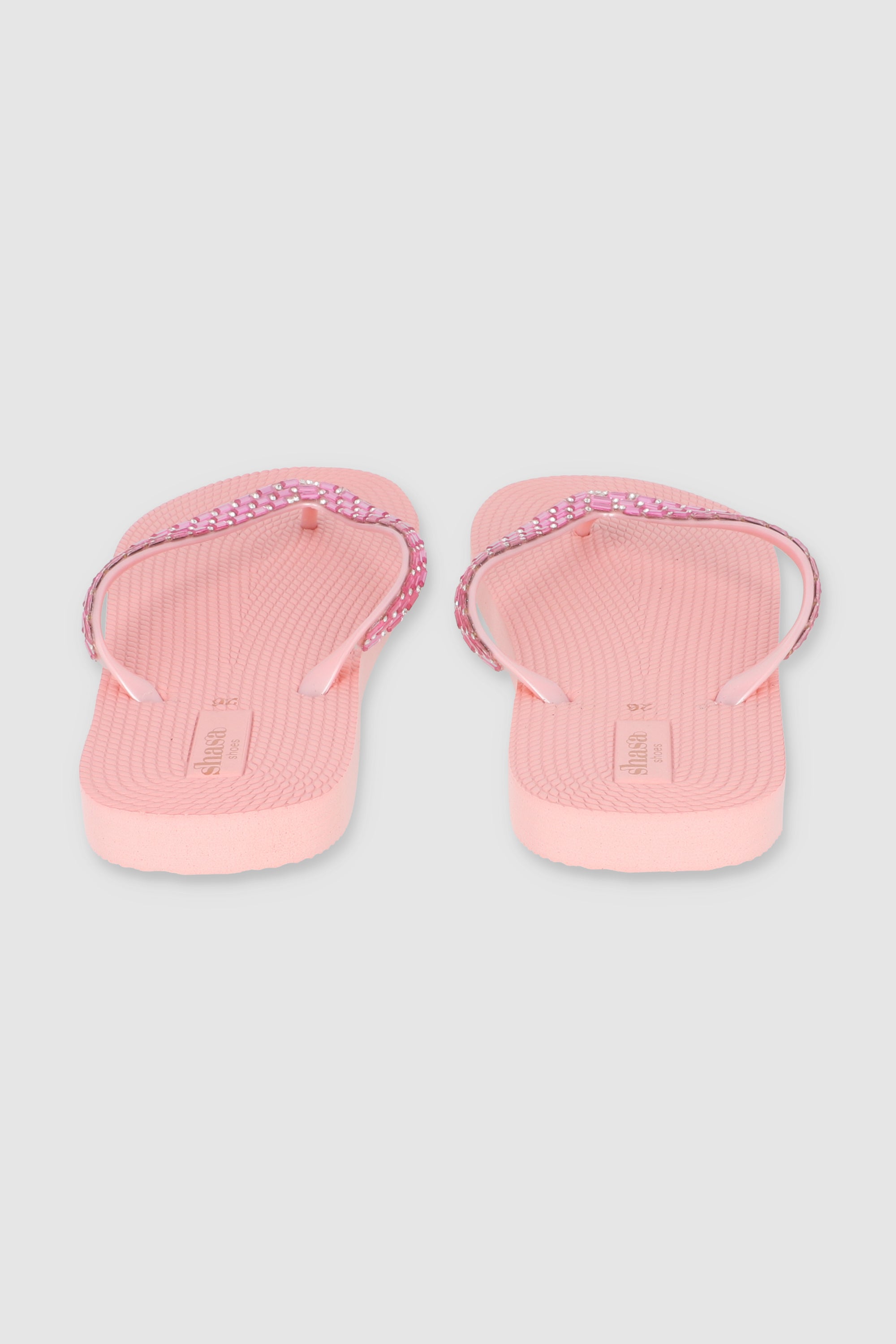 Flip Flops Brillos Rectángulo ROSA