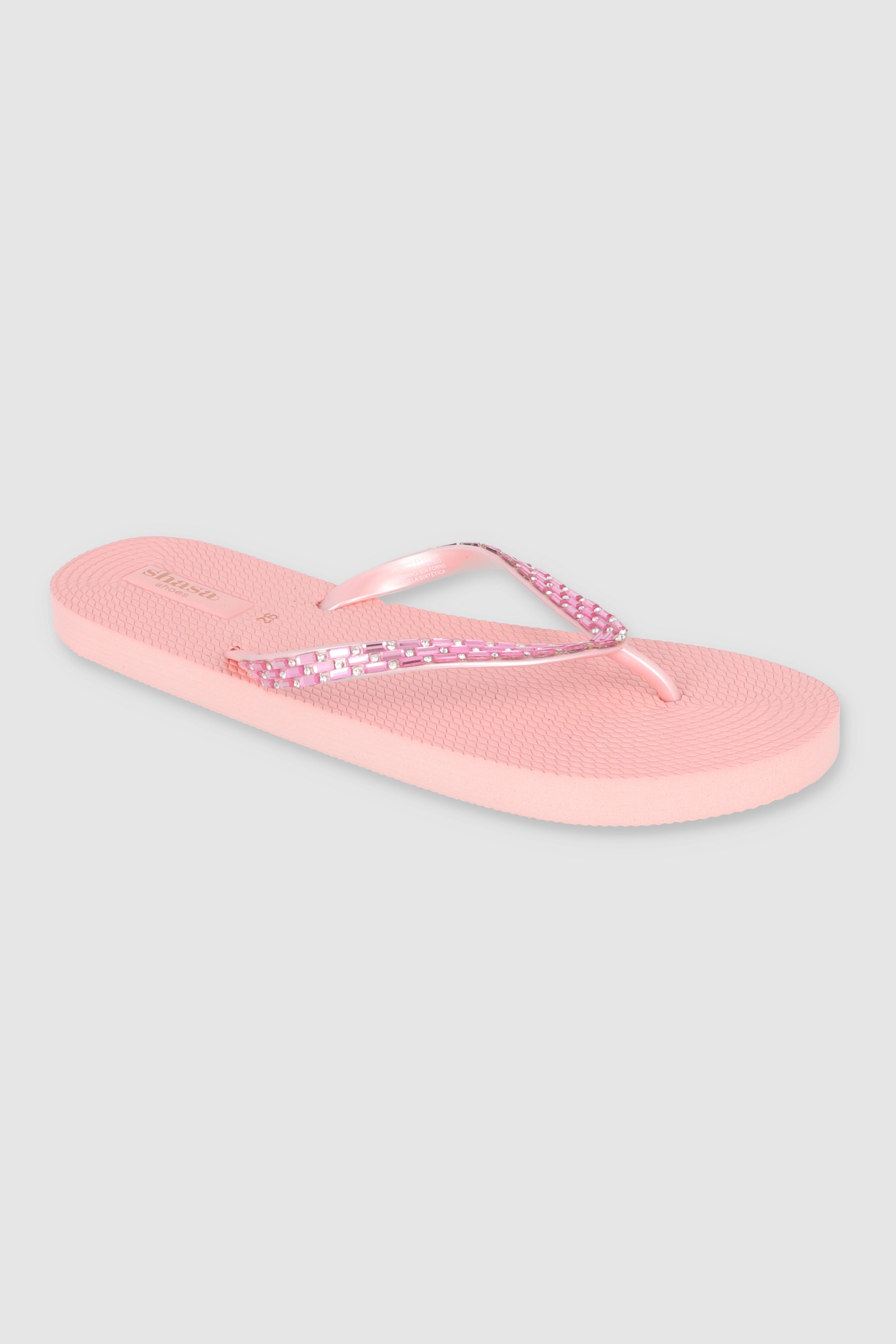 Flip Flops Brillos Rectángulo ROSA