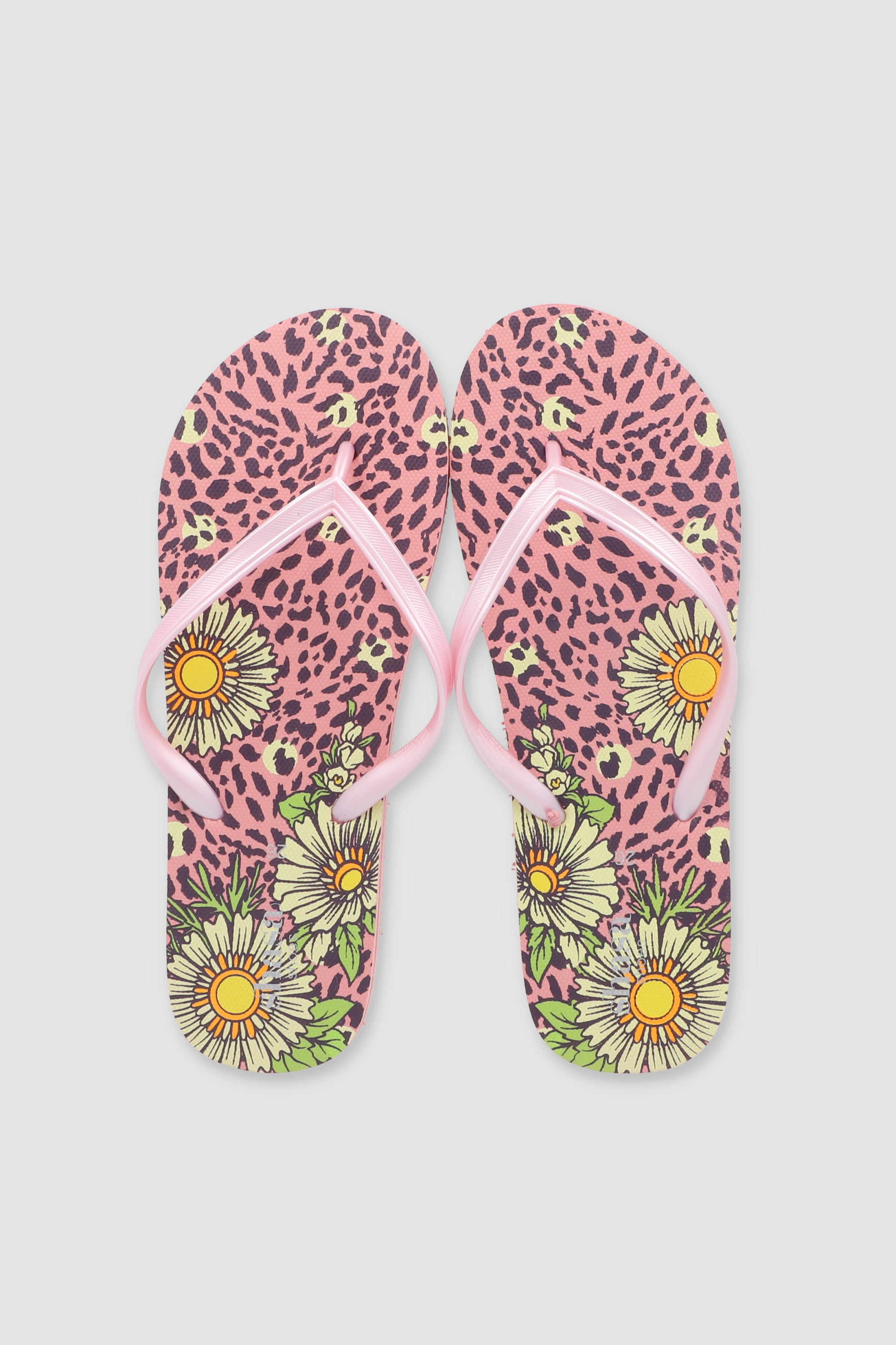 FLIP FLOPS LEOPARDO FLORES ROSA