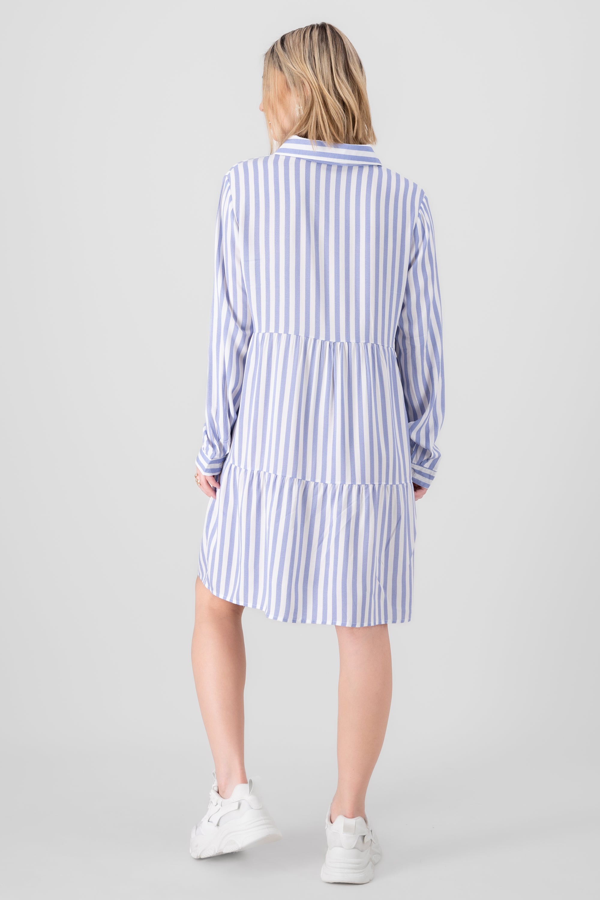 Vestido camisero rayas AZUL COMBO