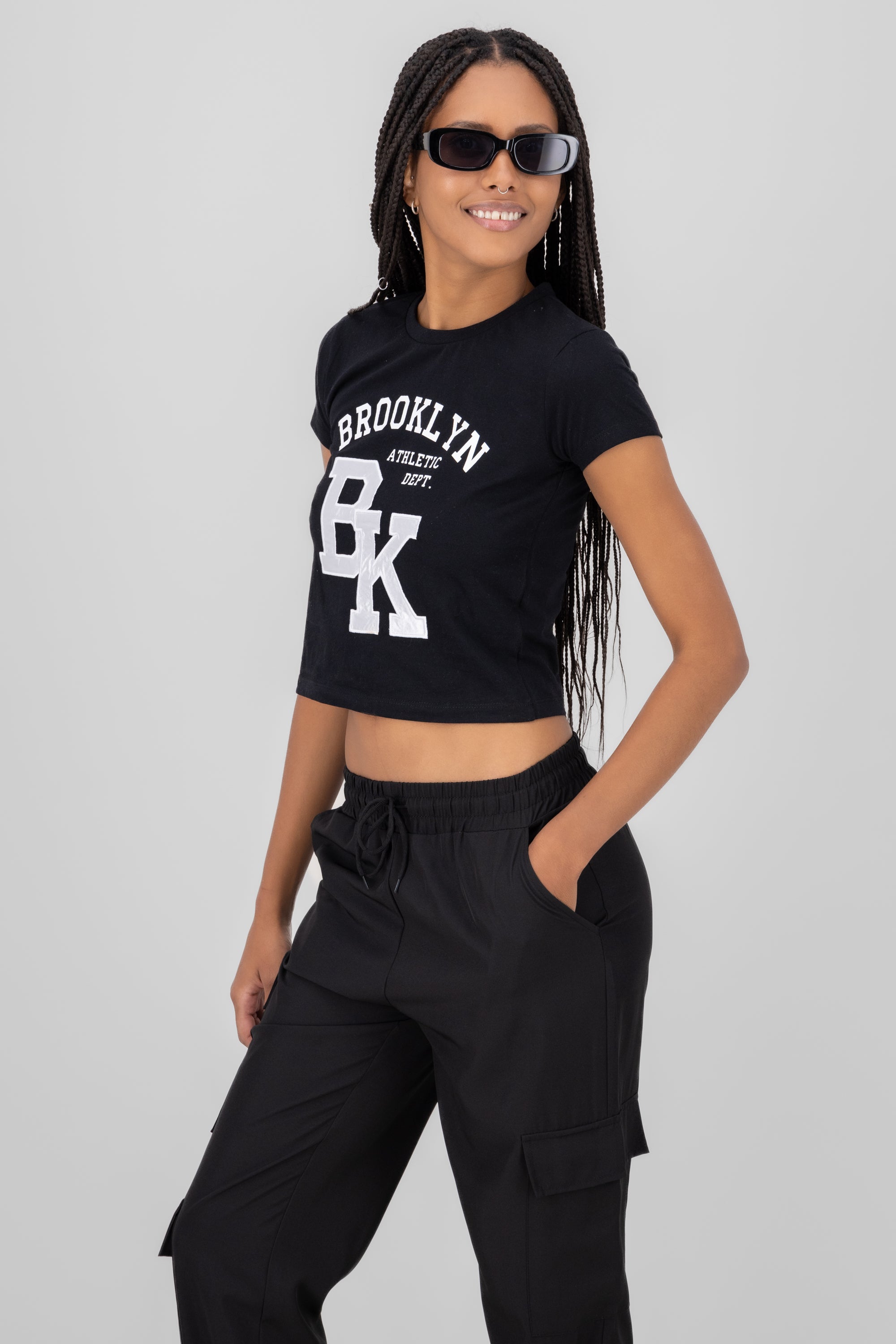 Brooklyn Short Manga Top BLACK