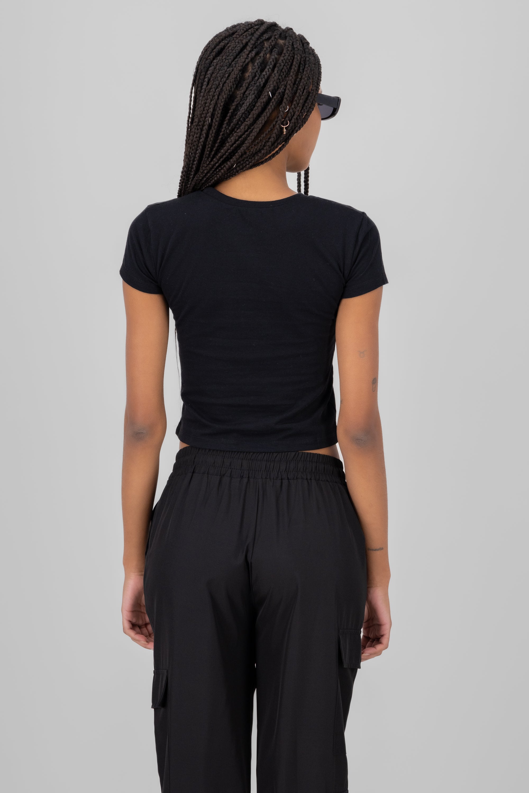 Brooklyn Short Manga Top BLACK