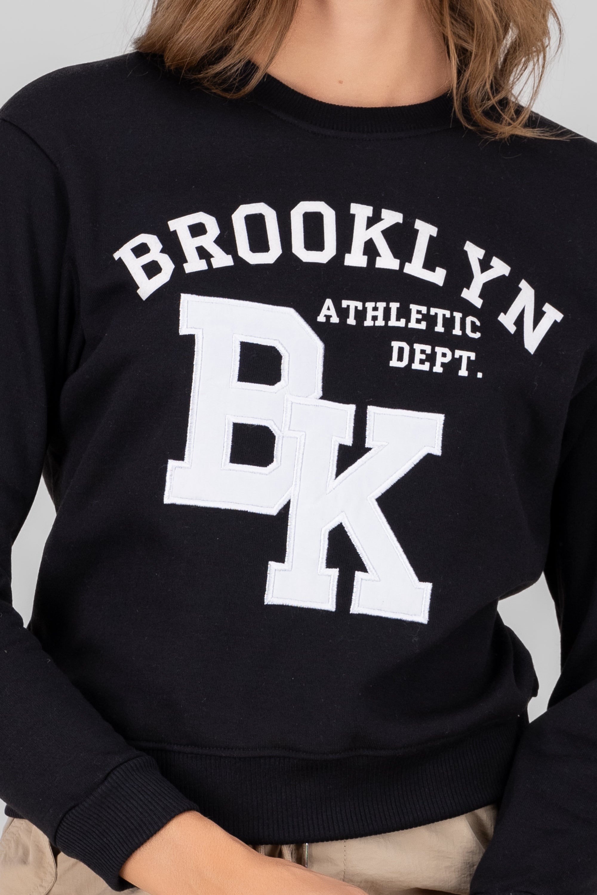 Brooklyn printed sweatshirt BLACK