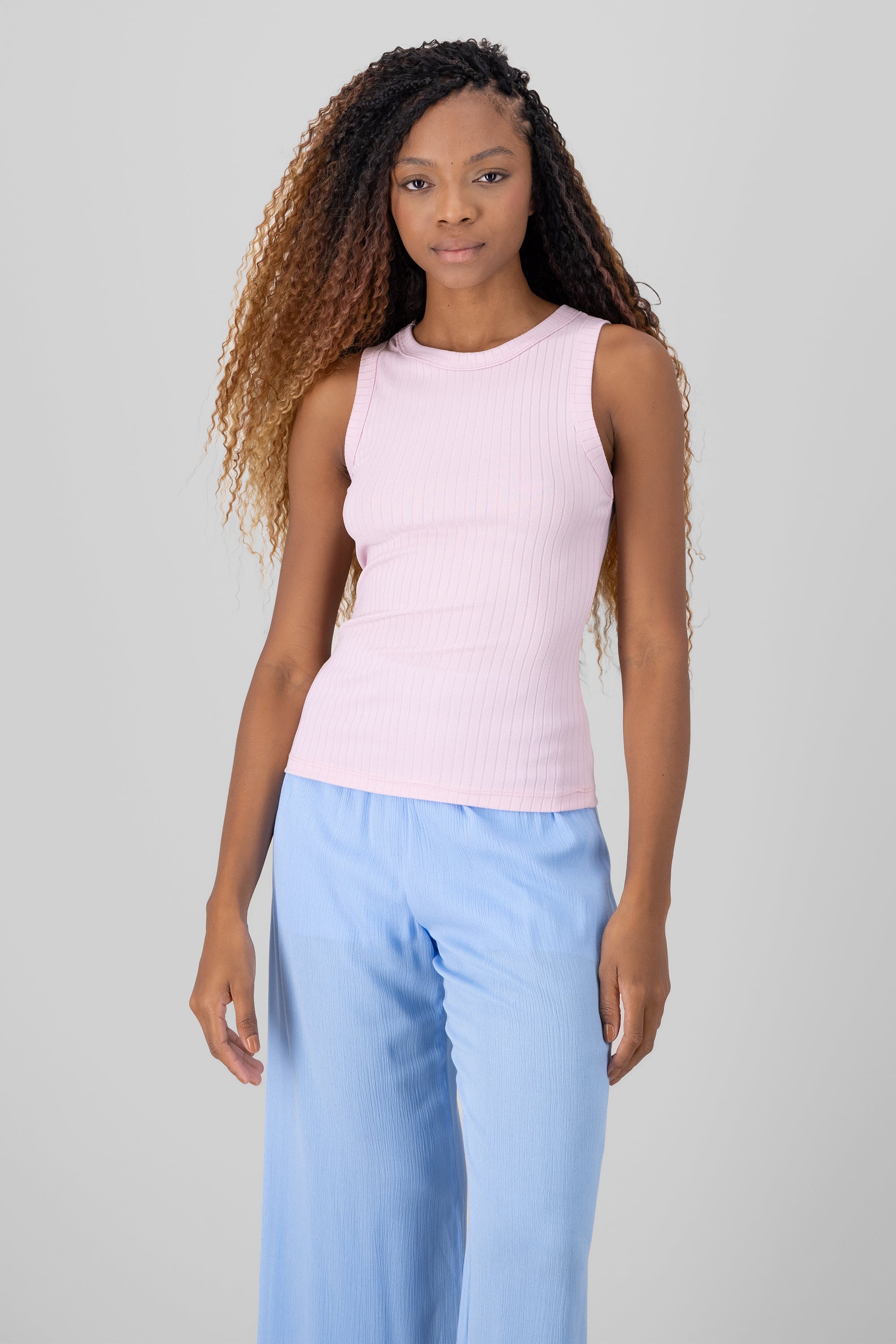 Top sin mangas rib ROSA