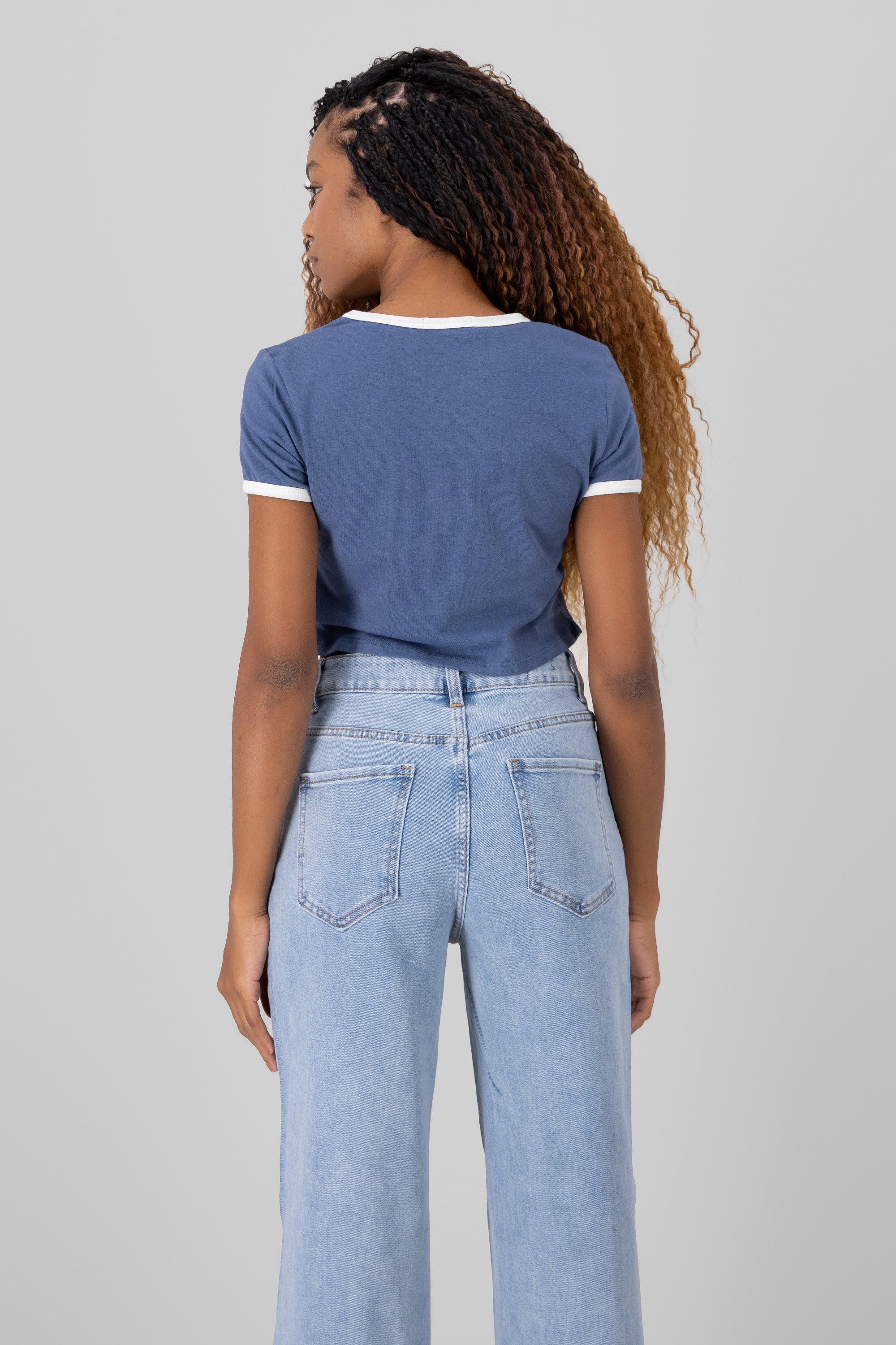 Crop Brooklyn shirt INDIGO