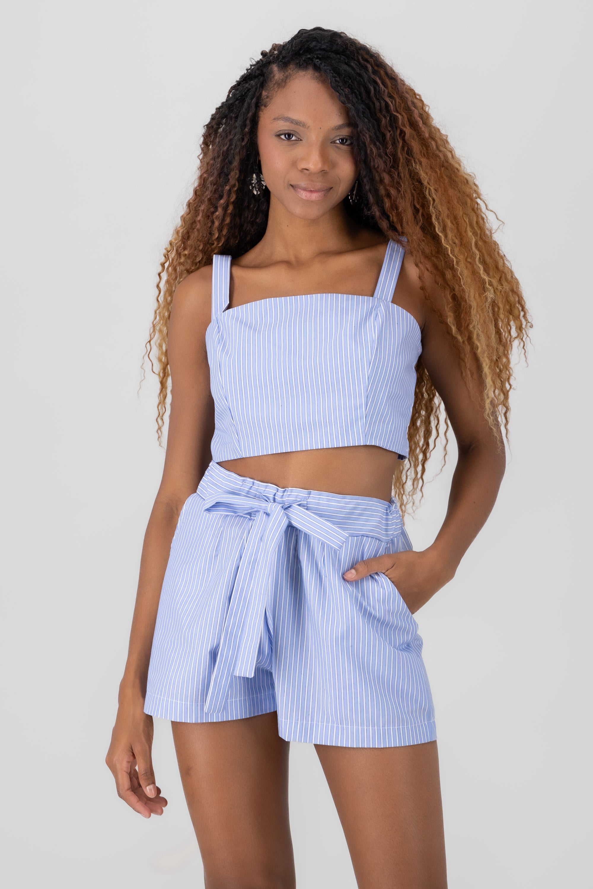 Top tirantes rayas AZUL COMBO