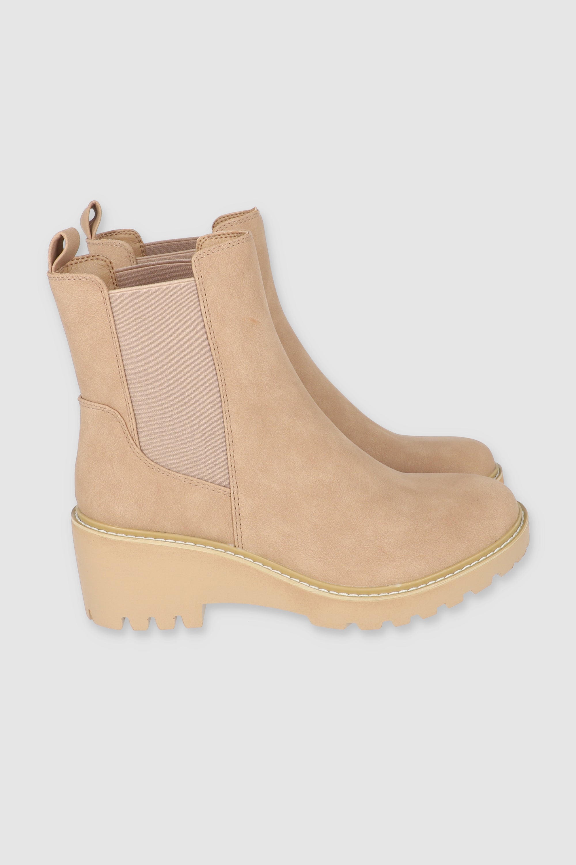 BOTIN CHELSEA MEDIO TACON CORRIDO BEIGE