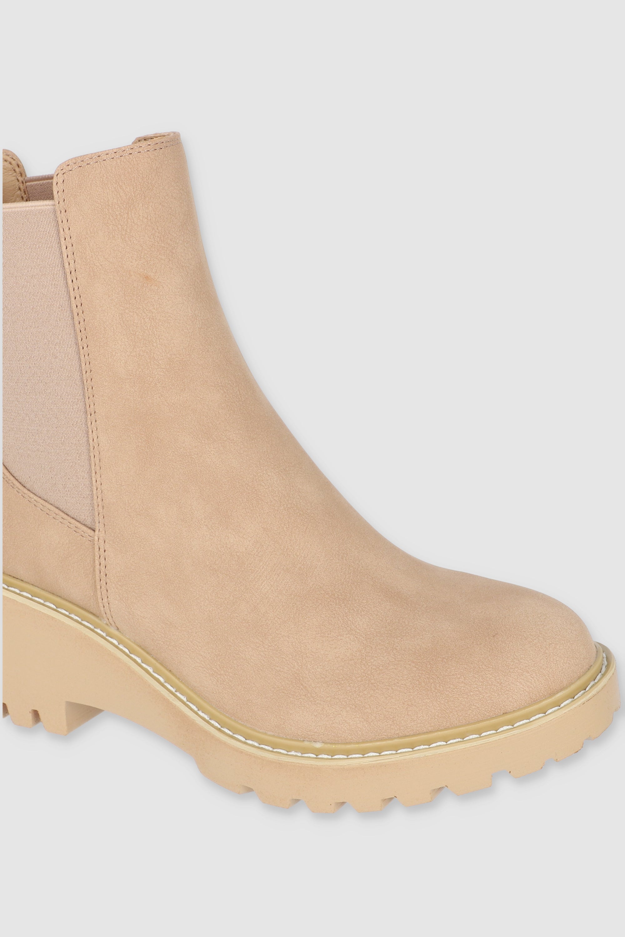 BOTIN CHELSEA MEDIO TACON CORRIDO BEIGE