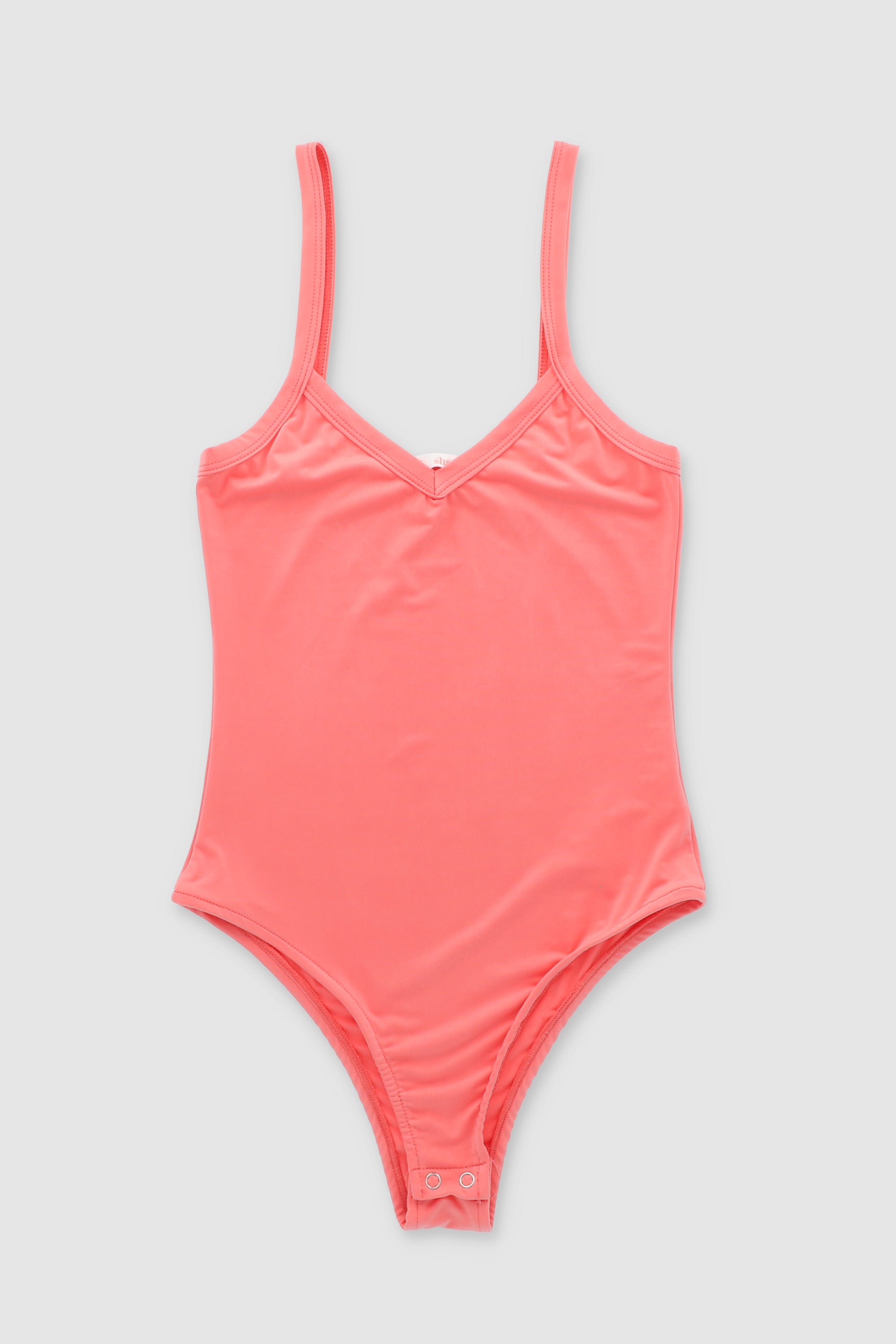 Bodysuit smooth straps CORAL