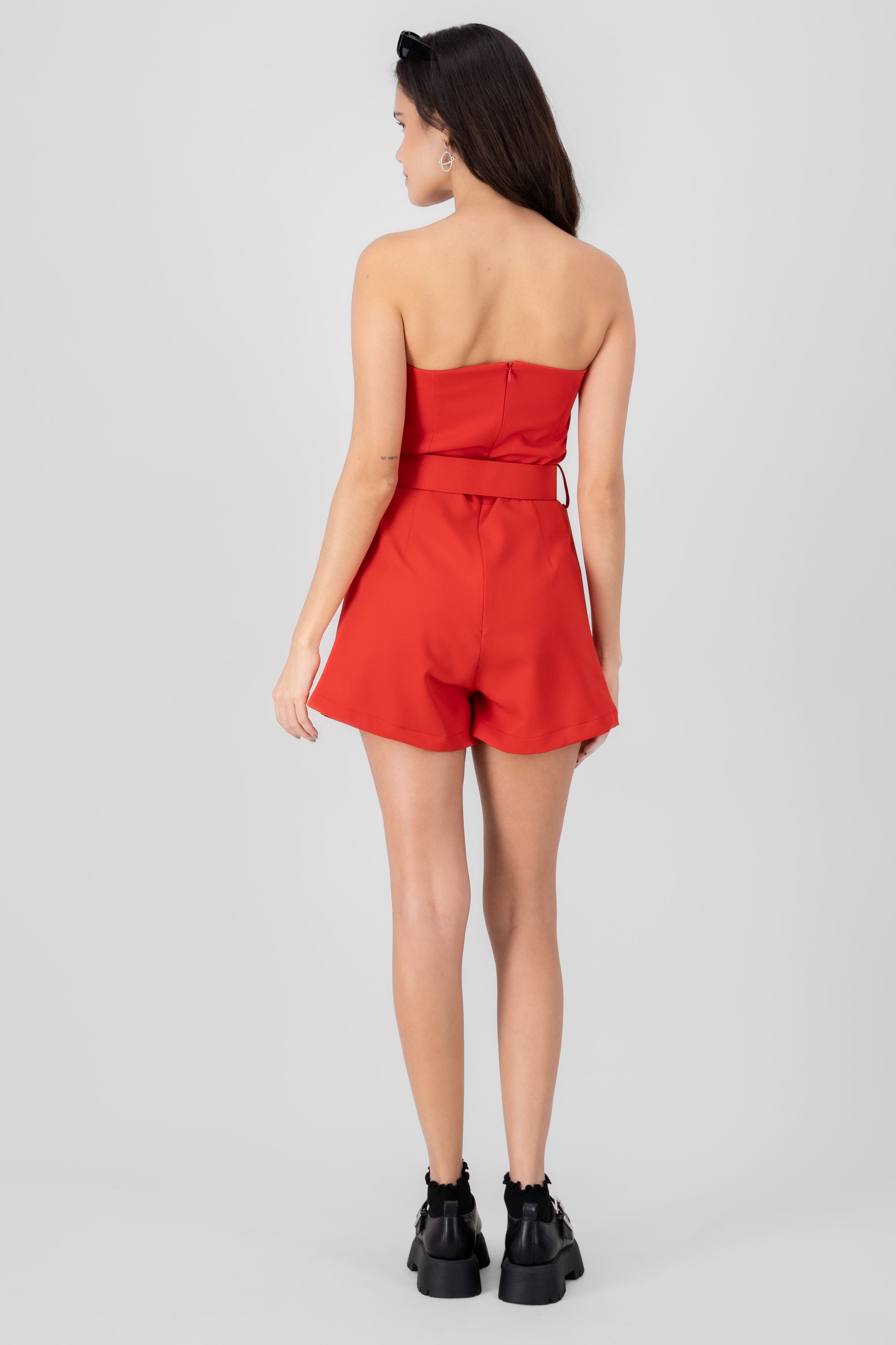 Break strapless with Hypsters belt RED